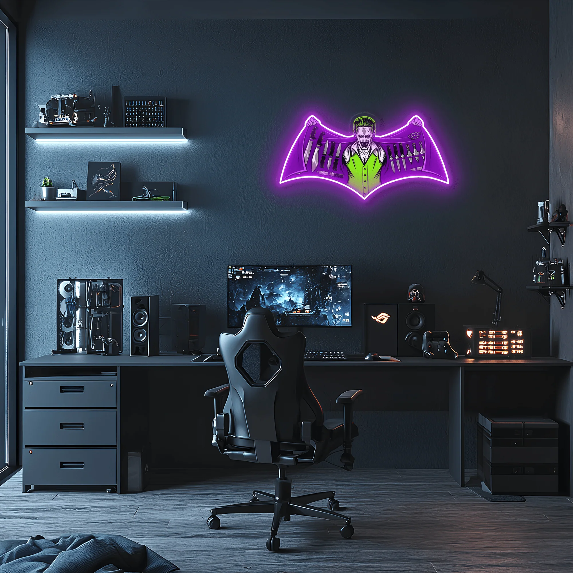 Joker Neon Sign, Uv Print Neon, Joker Uv Print Neon Sign, Neon Wall Art - Image 2