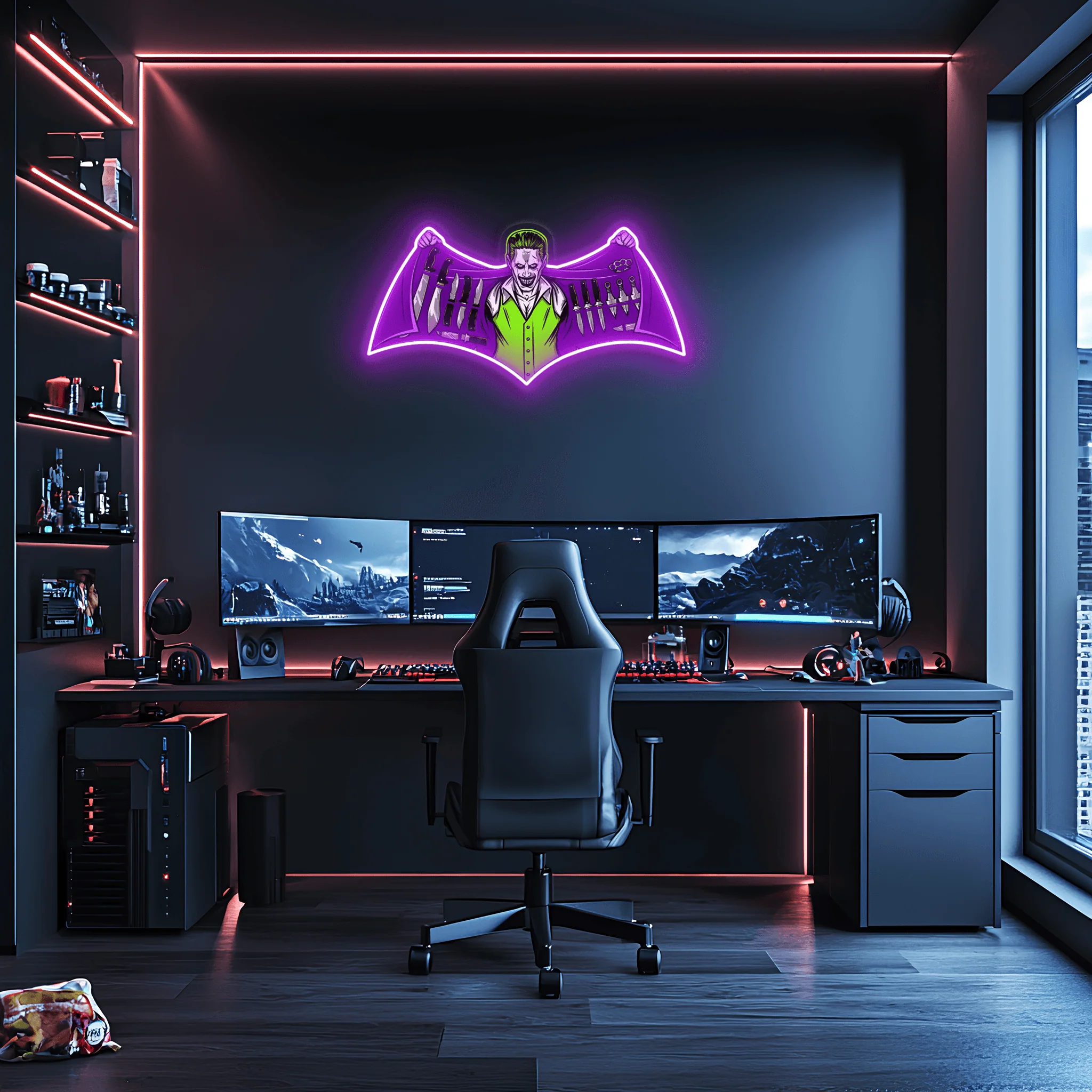 Joker Neon Sign, Uv Print Neon, Joker Uv Print Neon Sign, Neon Wall Art - Image 4