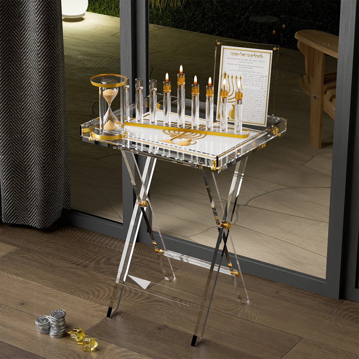 Leatherite Folding Table - Image 2