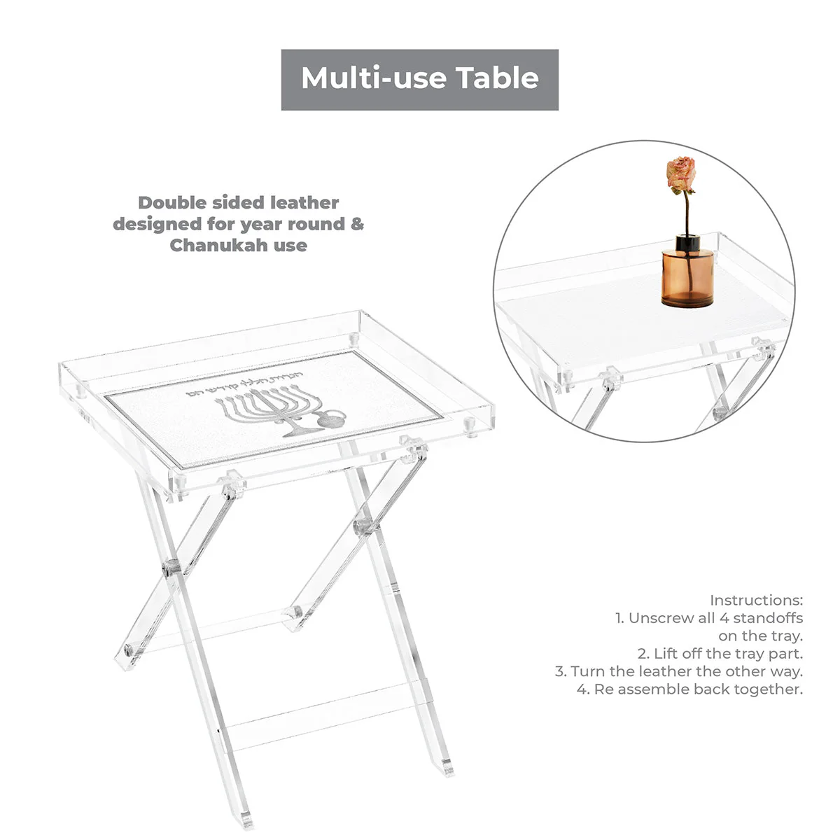 Leatherite Folding Table - Image 5