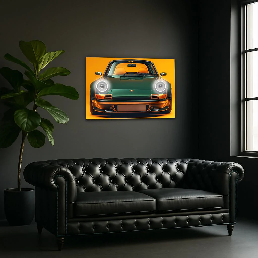 LED Retro Car Wall Art – UV‑Printed Acrylic with Dimmer Remote