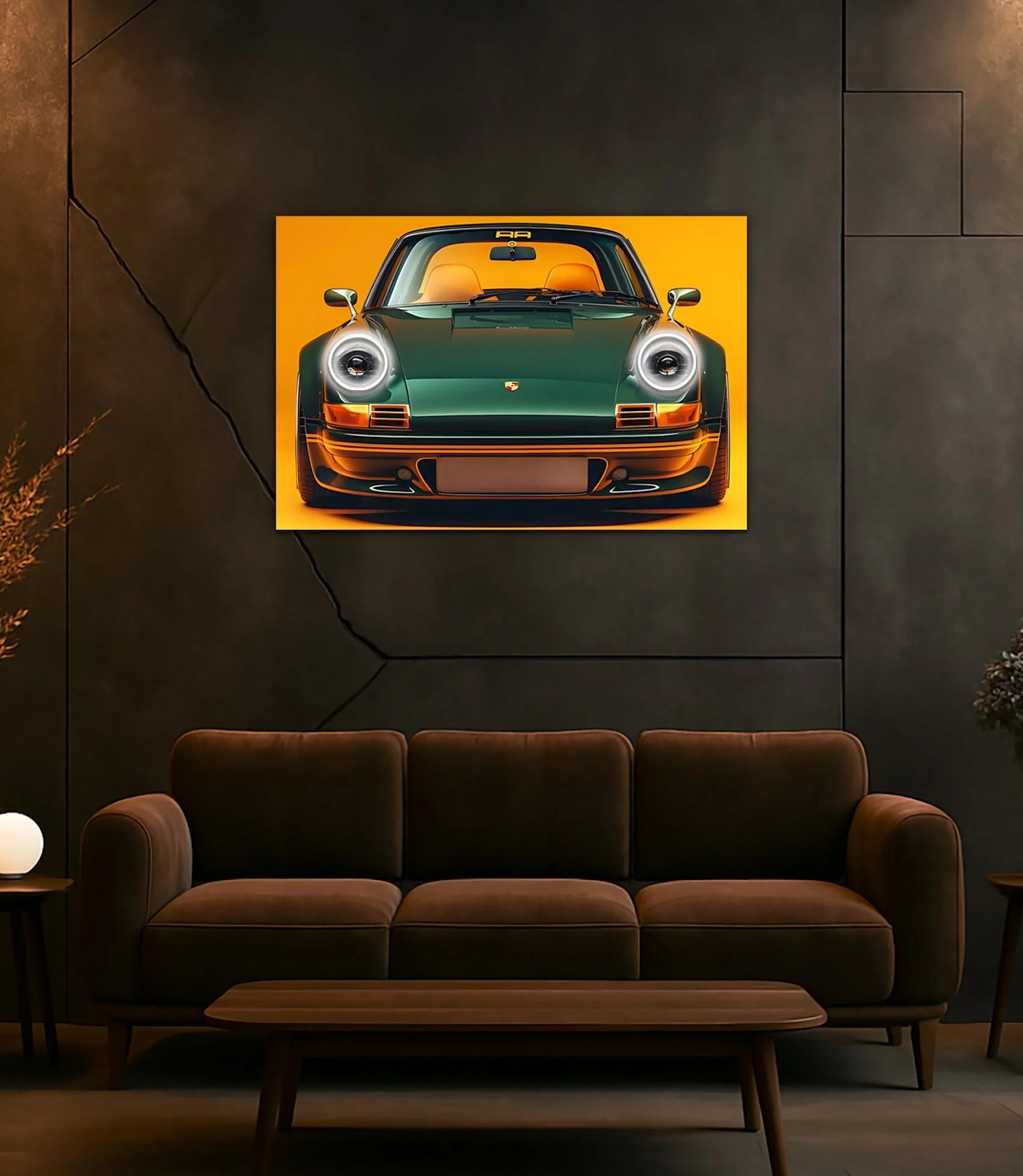 LED Retro Car Wall Art – UV‑Printed Acrylic with Dimmer Remote - Image 4