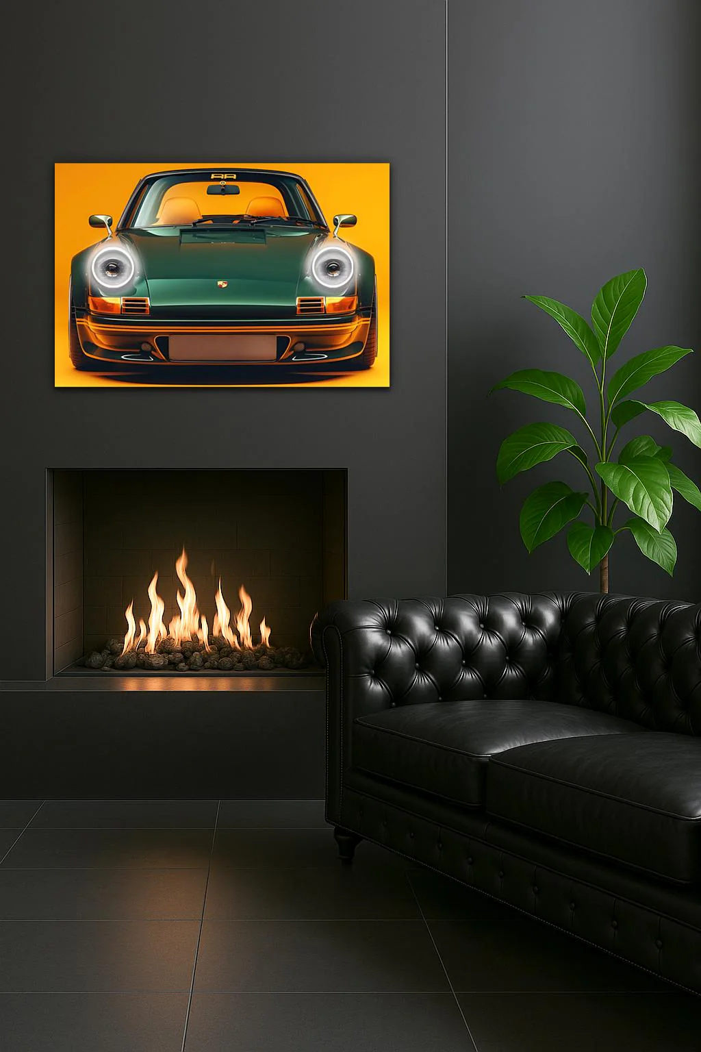 LED Retro Car Wall Art – UV‑Printed Acrylic with Dimmer Remote - Image 5