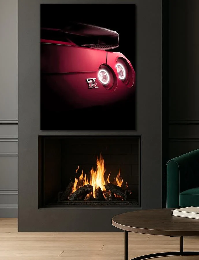 LED Sports Car Tail Light Wall Art – UV Print Acrylic, Includes Free Remote - Image 2