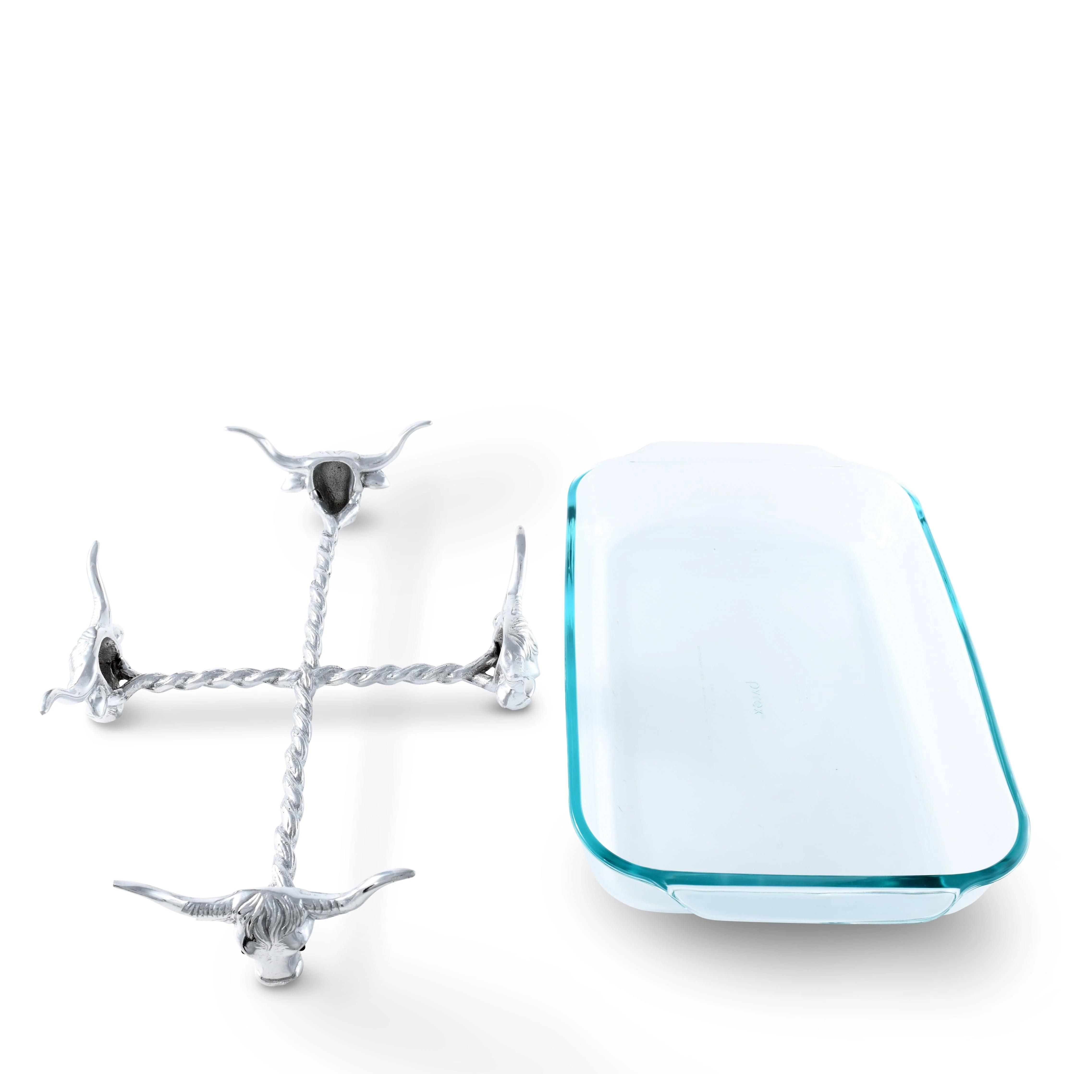 Long Horn Steer Pyrex Holder 3qt - Image 6