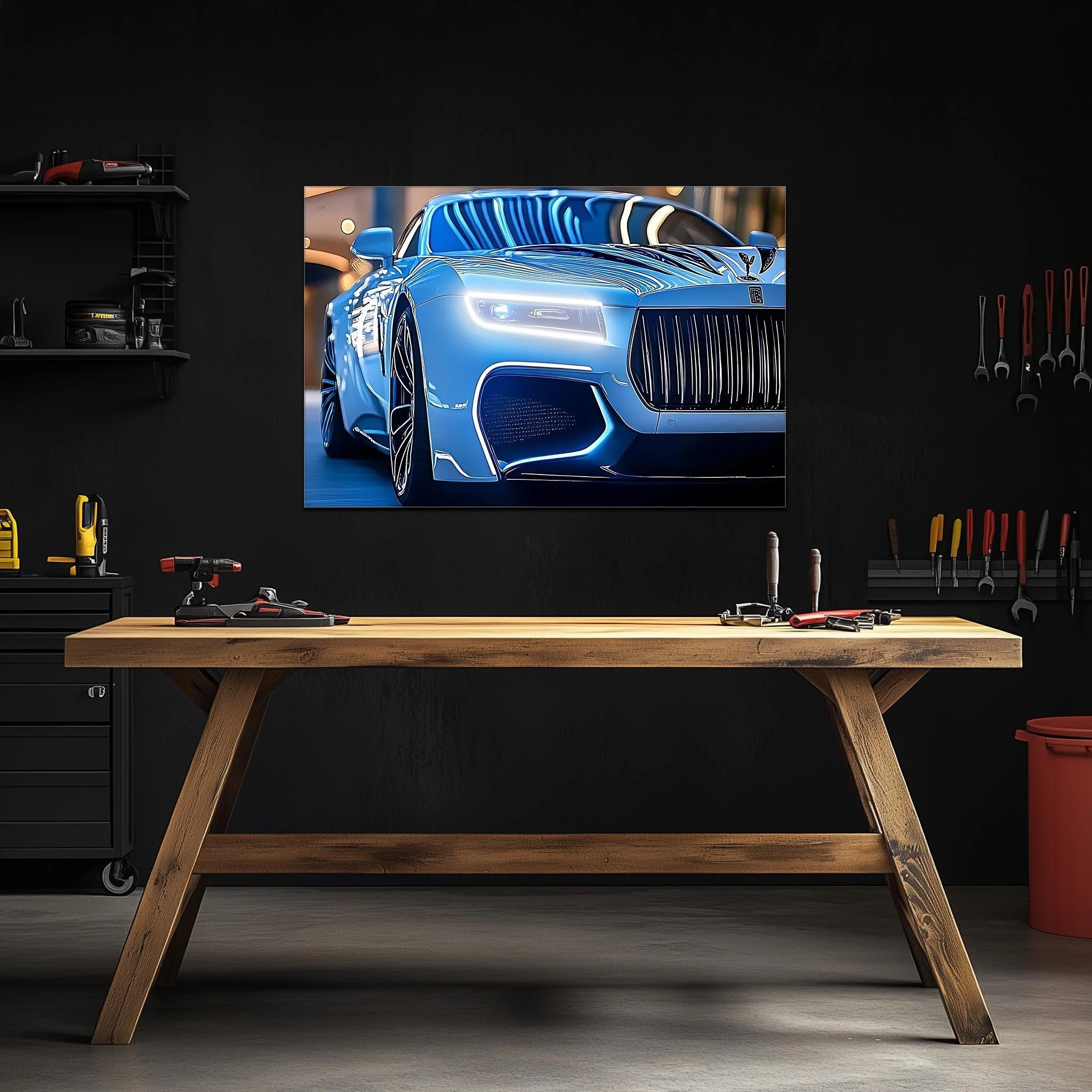 Luxury Car Neon Wall Art - UV Printed LED Plexiglass Sign for Garage, Man Cave & Showroom - Adjustable Light and Free Shipping - Image 2