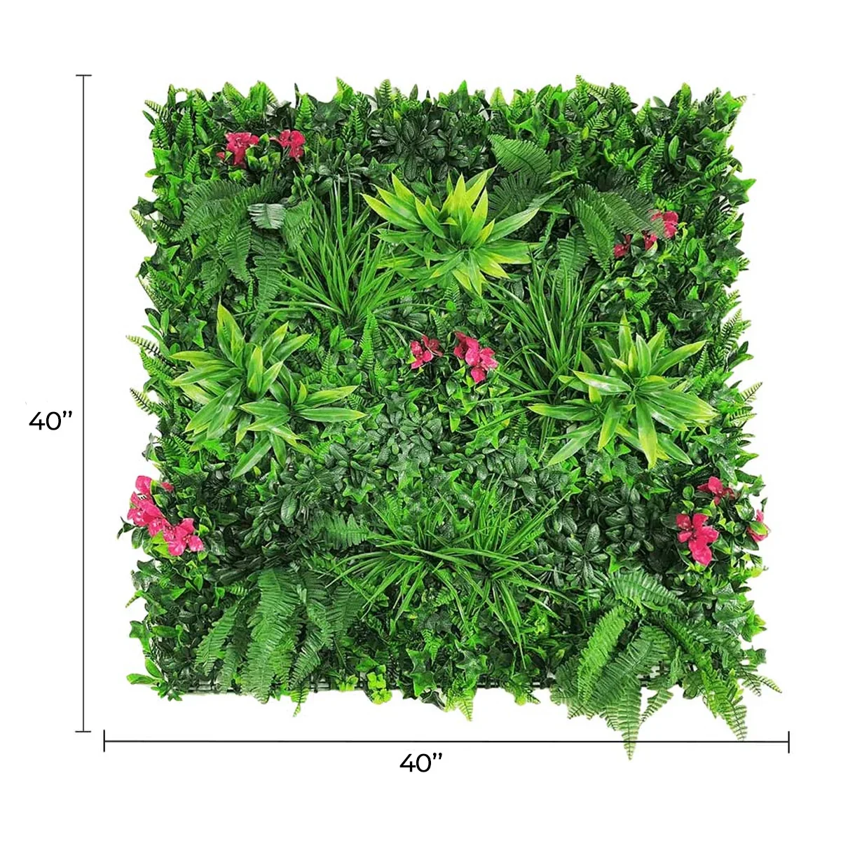 Luxury Pink Sensation Artificial Living Wall / Green Wall 40" x 40" 11SQ FT Commercial Grade UV Resistant - Image 2