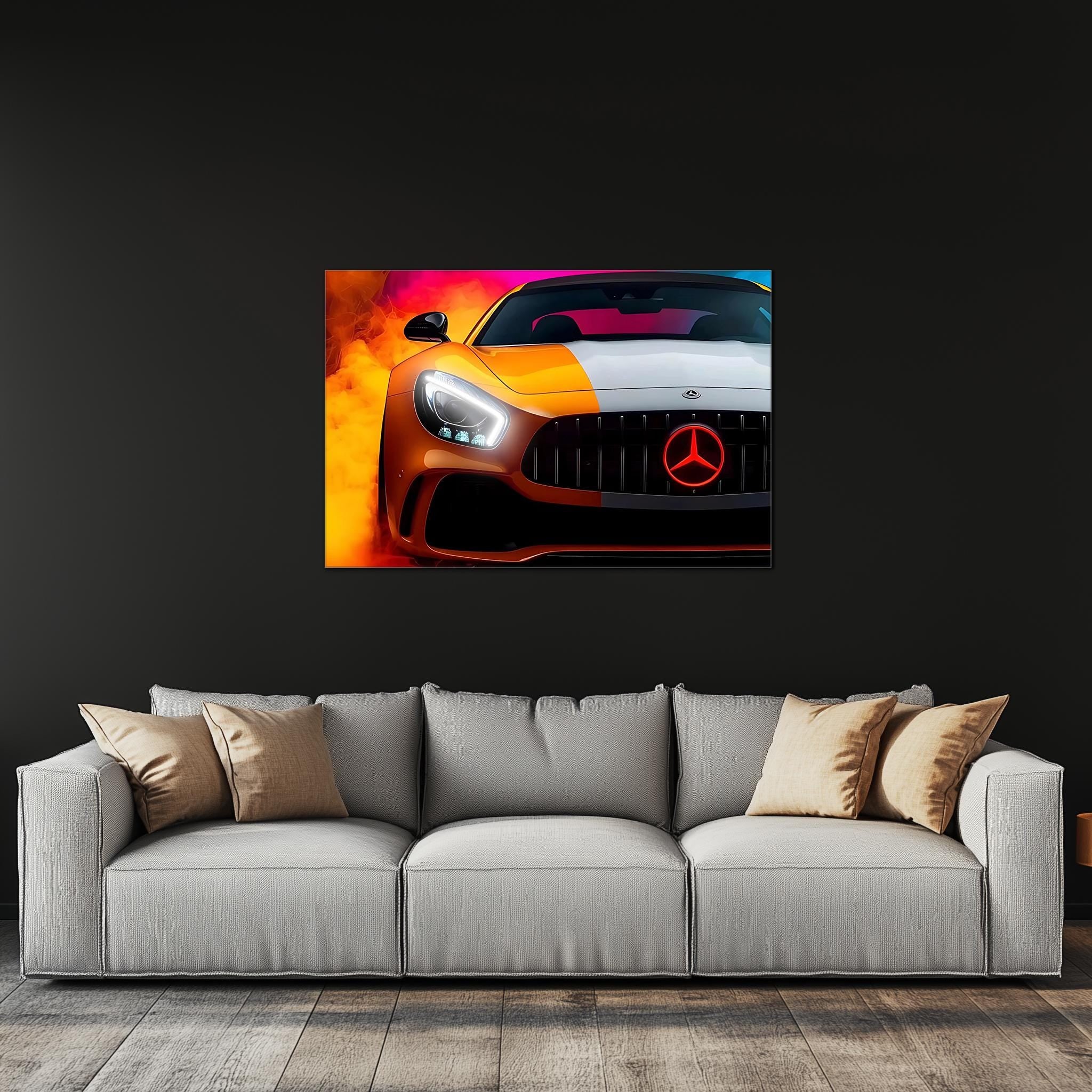 Luxury Sports Car Neon Wall Art - UV Printed LED Plexiglass Sign for Garage, Man Cave & Showroom - Adjustable Light and Free Shipping - Image 5