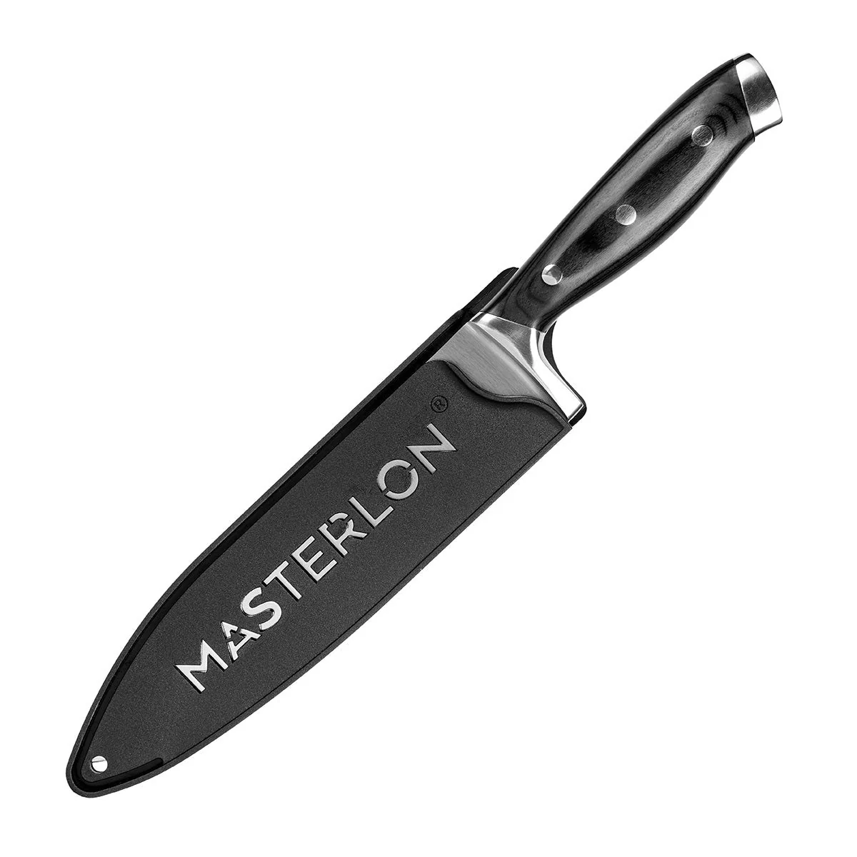 MASTERPAN Essential Chef’s Knife Bundle - 8" Chef’s Knife, 8" Slicer Knife & 7" Santoku Knife - Stainless Steel Blades with Protective Covers - Image 6