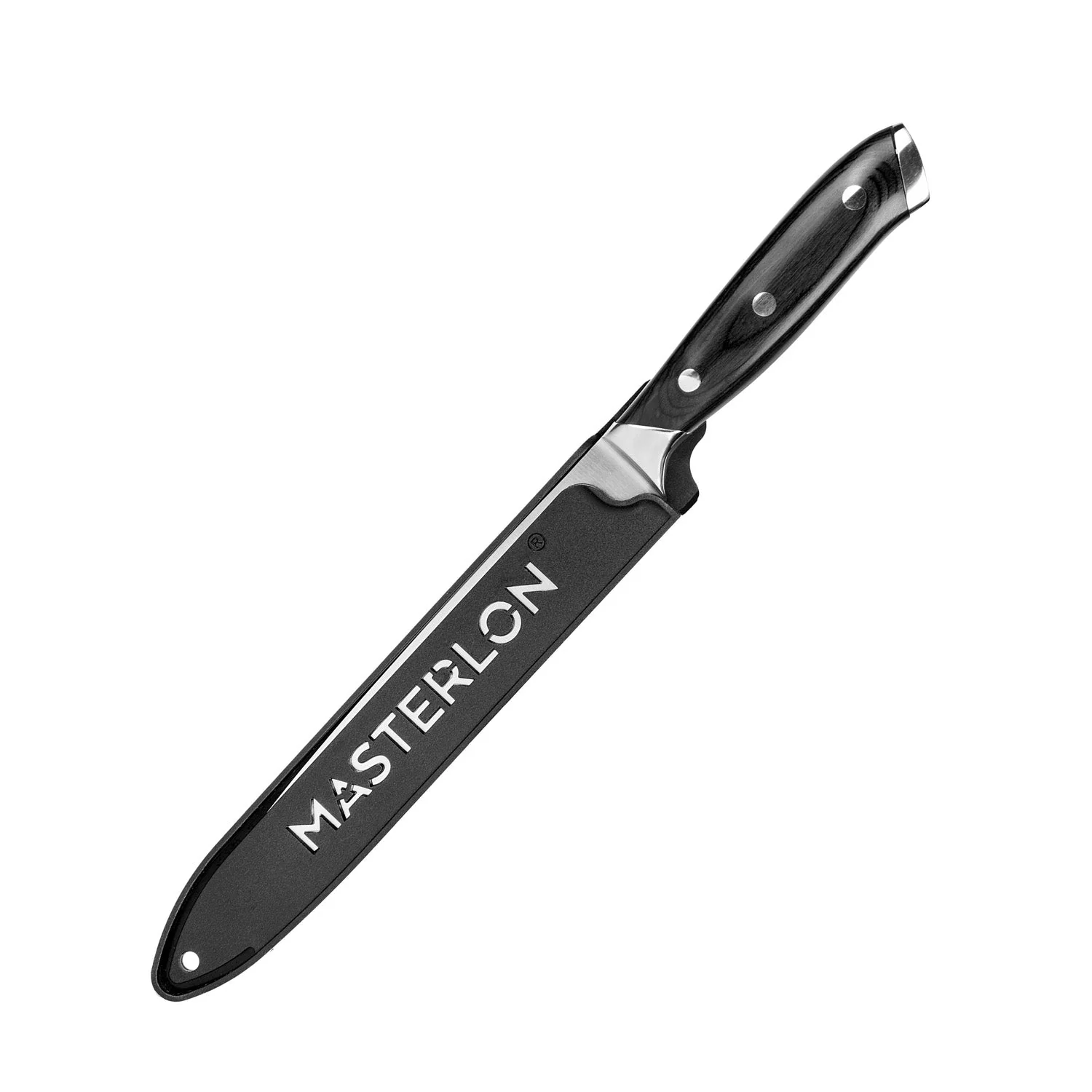 MASTERPAN Essential Chef’s Knife Bundle - 8" Chef’s Knife, 8" Slicer Knife & 7" Santoku Knife - Stainless Steel Blades with Protective Covers - Image 8