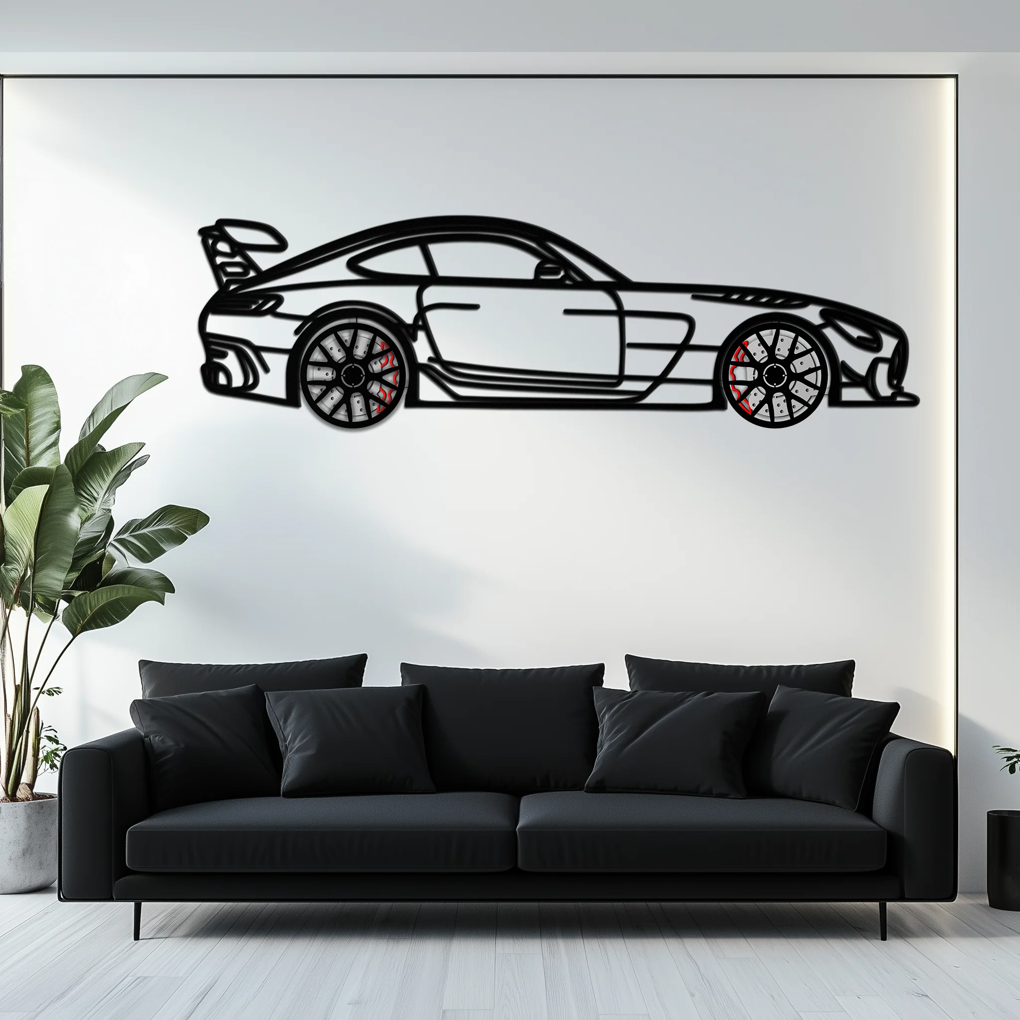 Mercedes AMG GT Metal Wall Art – Rotating Wheels • Luxury Car Silhouette Decor for Garage & HomeKAFMEKA072 - Image 10