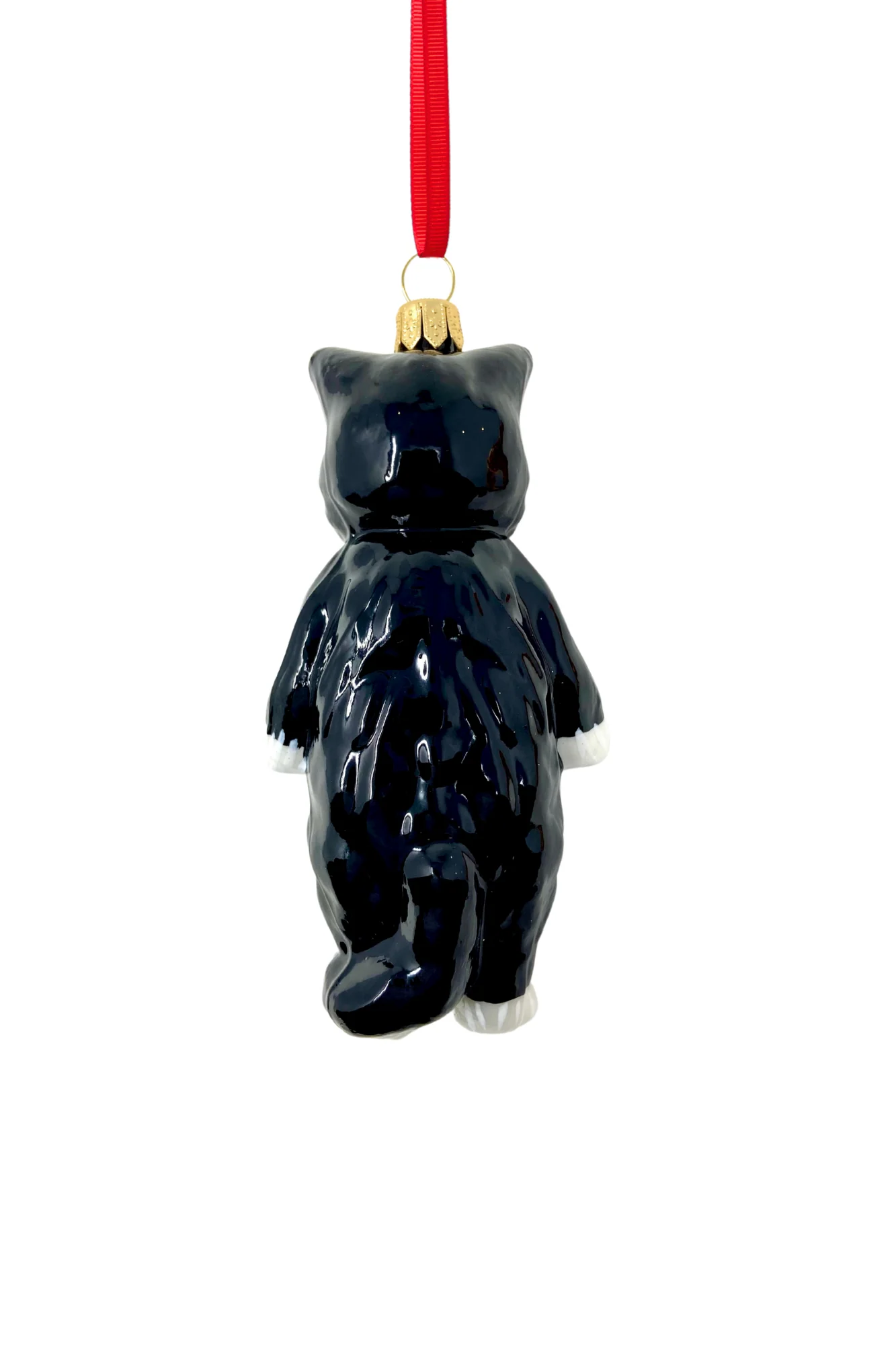 Mishka Tuxedo Cat Glass Ornament - Image 2