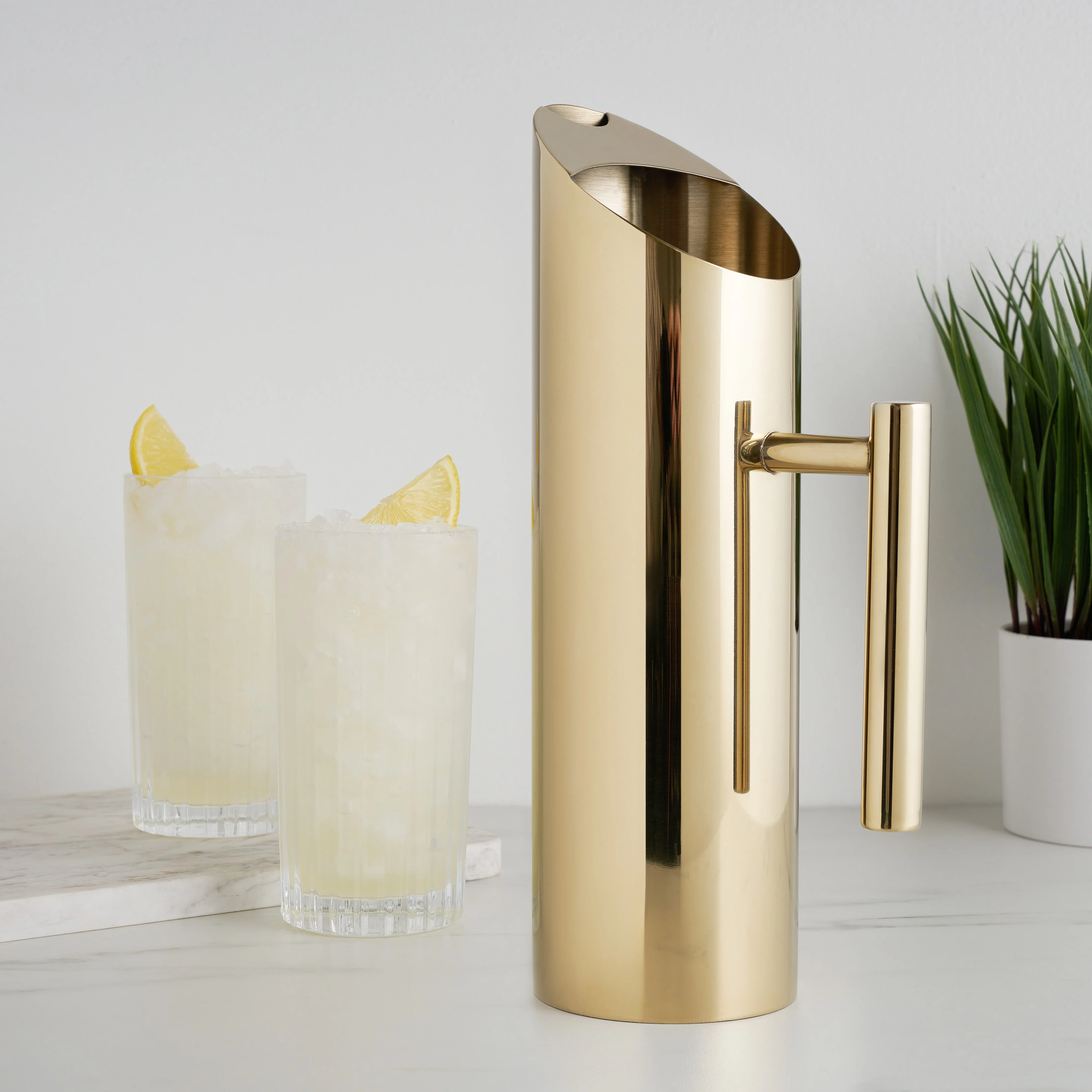 Modern Stainless Steel Pitcher in Gold - Image 3
