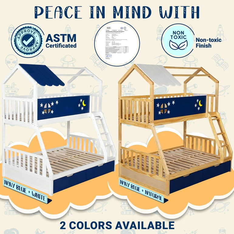 Moonlight Kid Bunk Bed - Stylish and Space-Saving Bunk Bed for Kids - Image 17