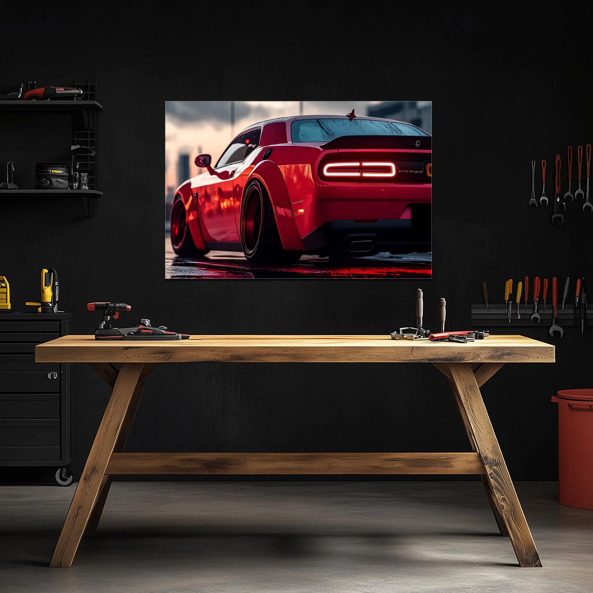 Muscle Car Neon Wall Art - UV Printed LED Plexiglass Sign for Garage, Man Cave & Racing Fans - Adjustable Light and Free Shipping - Image 2