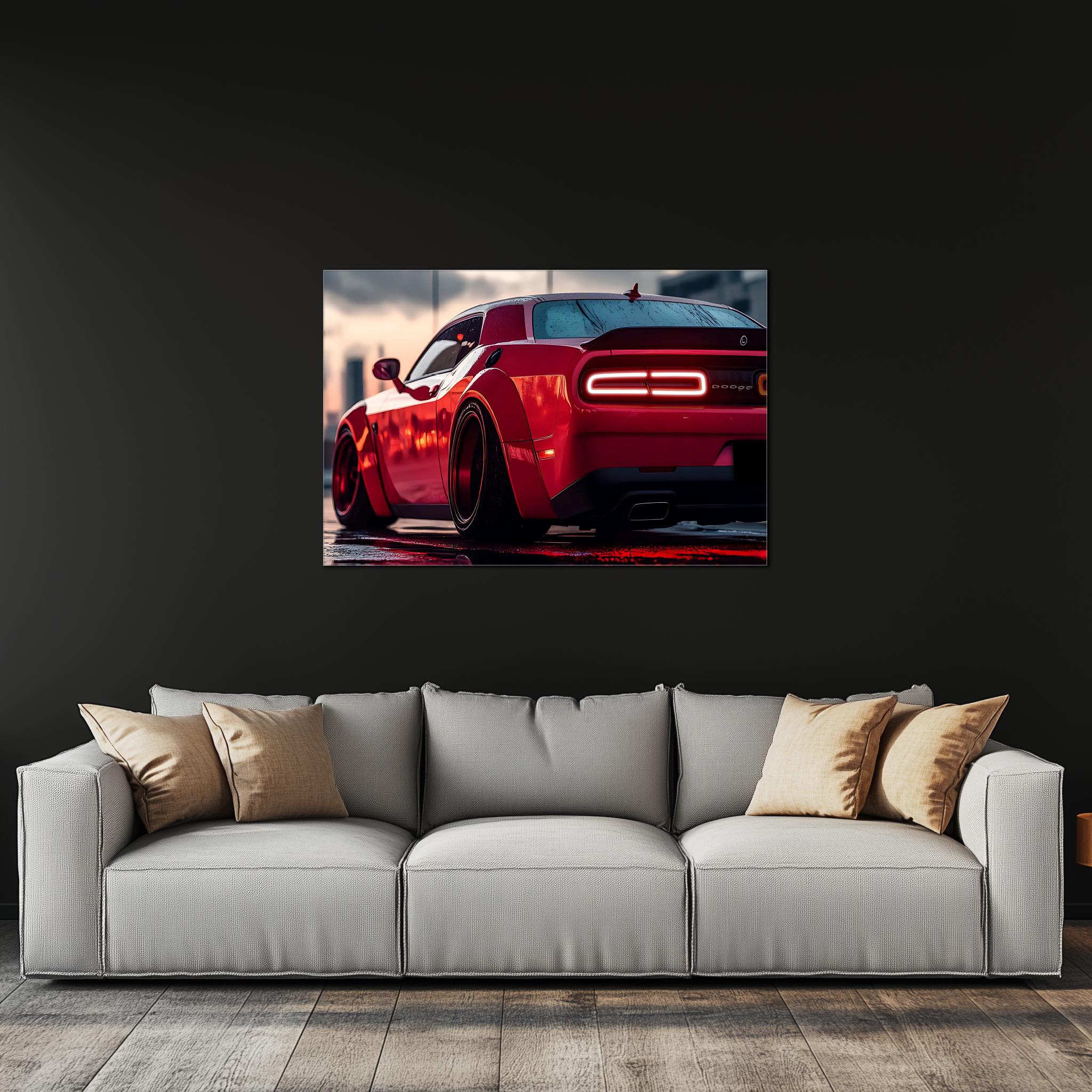 Muscle Car Neon Wall Art - UV Printed LED Plexiglass Sign for Garage, Man Cave & Racing Fans - Adjustable Light and Free Shipping - Image 5