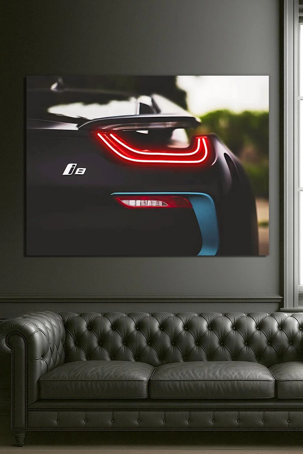 Neon Car LED Wall Art ā UVāPrinted Acrylic, Glowing Edges