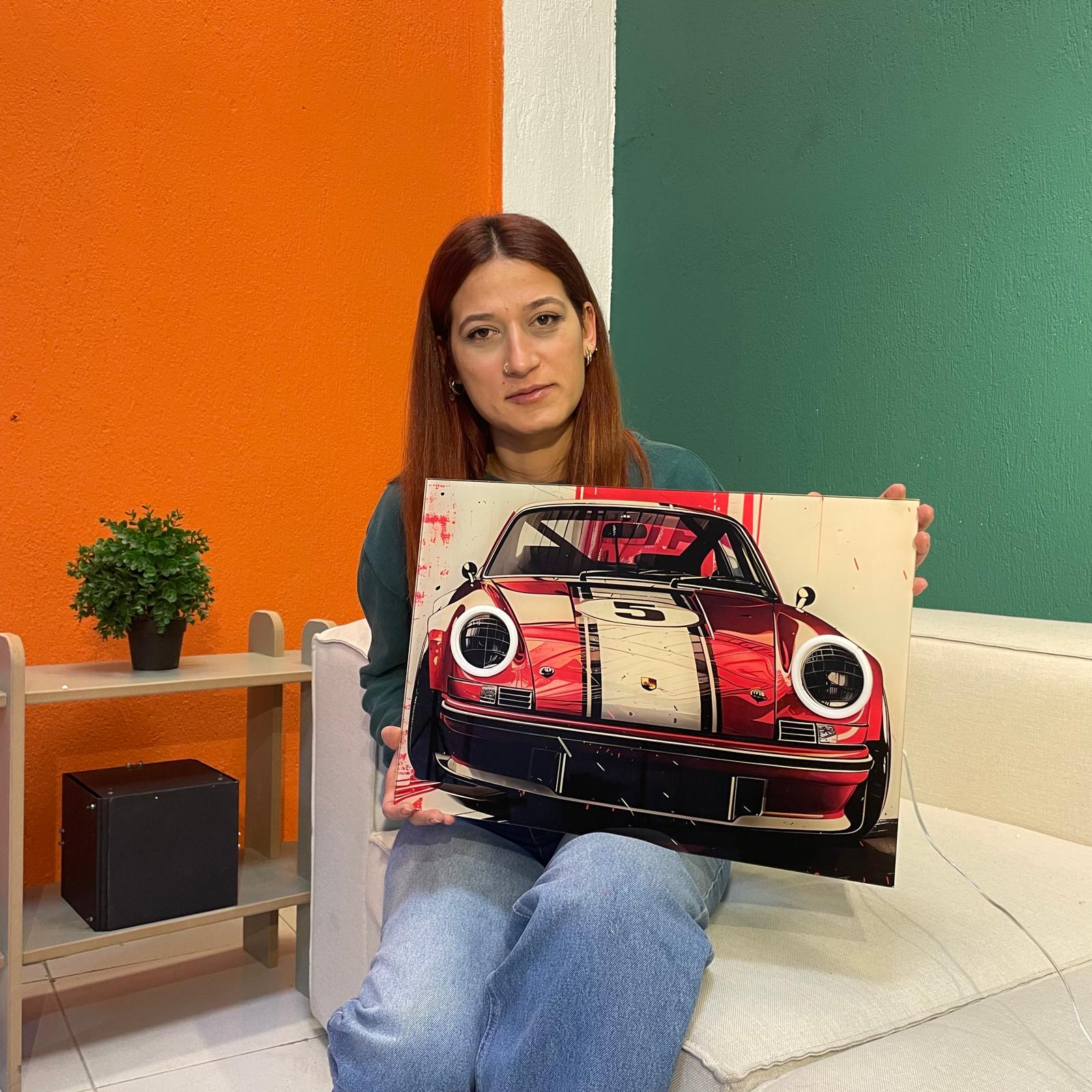 Neon LED Car Sign – Acrylic Wall Decor, Includes Mounting - Image 2