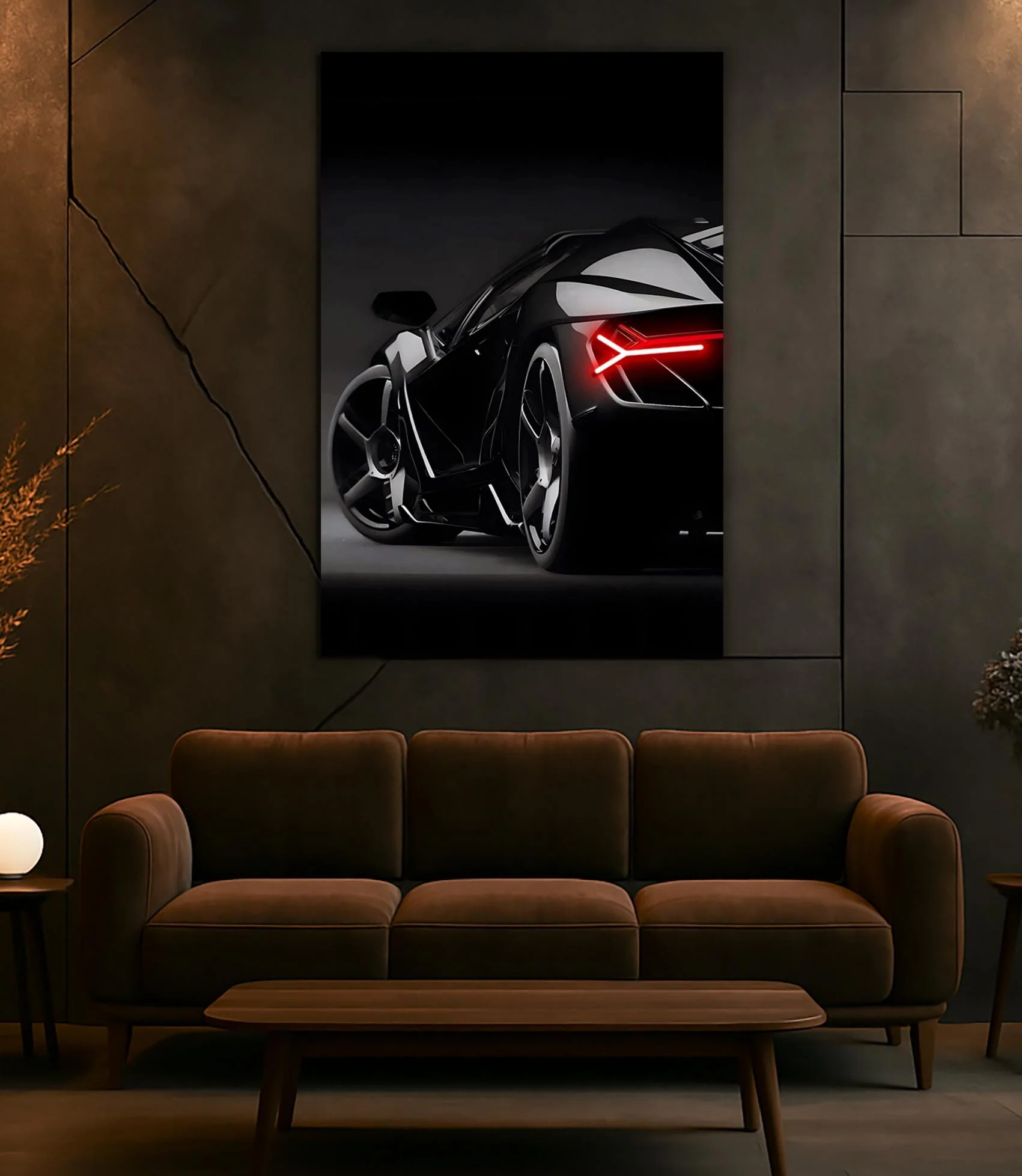 Neon Sports Car Wall Art – UV Printed LED Poster for Garage & Man Cave – Free Remote Control and Shipping - Image 4