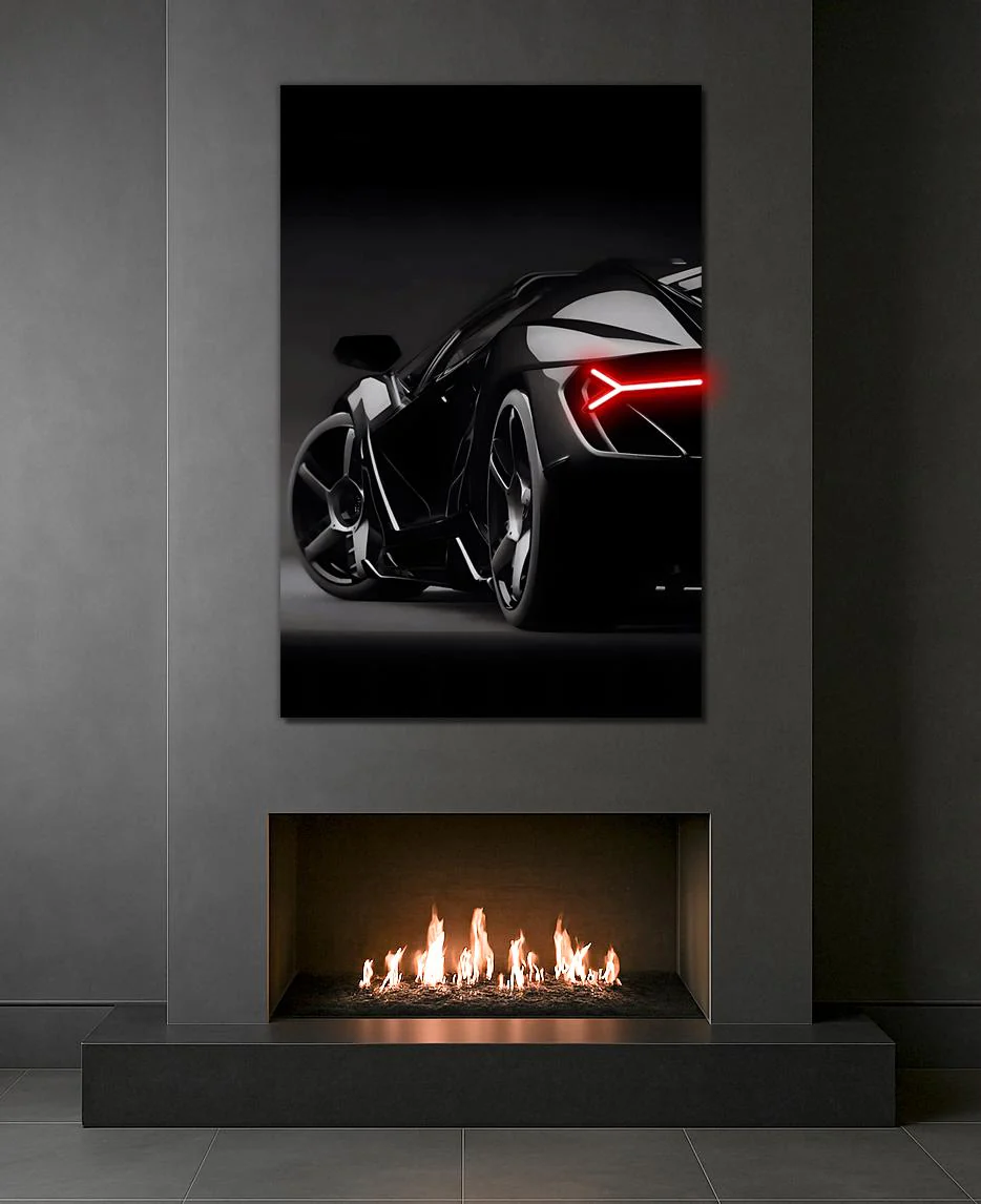 Neon Sports Car Wall Art – UV Printed LED Poster for Garage & Man Cave – Free Remote Control and Shipping - Image 5