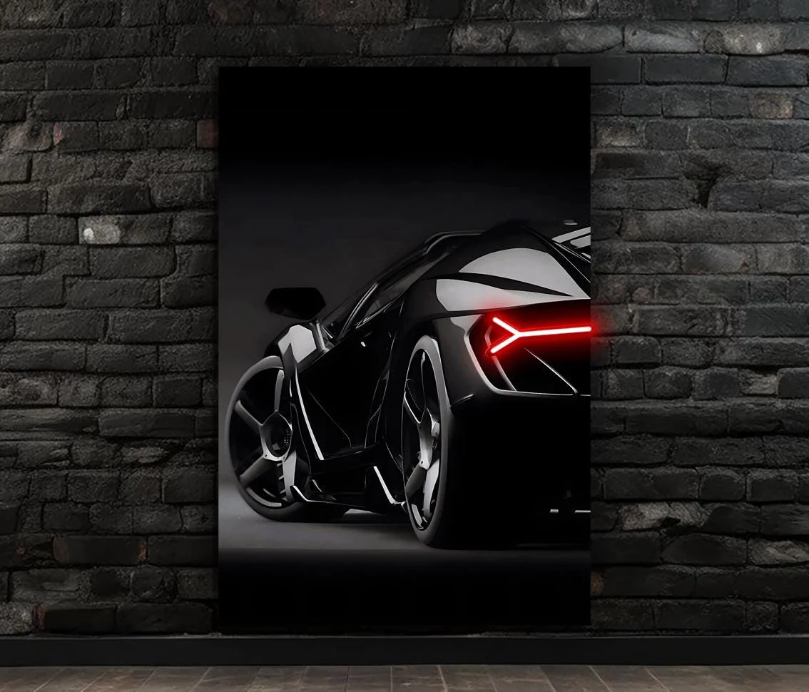 Neon Sports Car Wall Art – UV Printed LED Poster for Garage & Man Cave – Free Remote Control and Shipping - Image 6