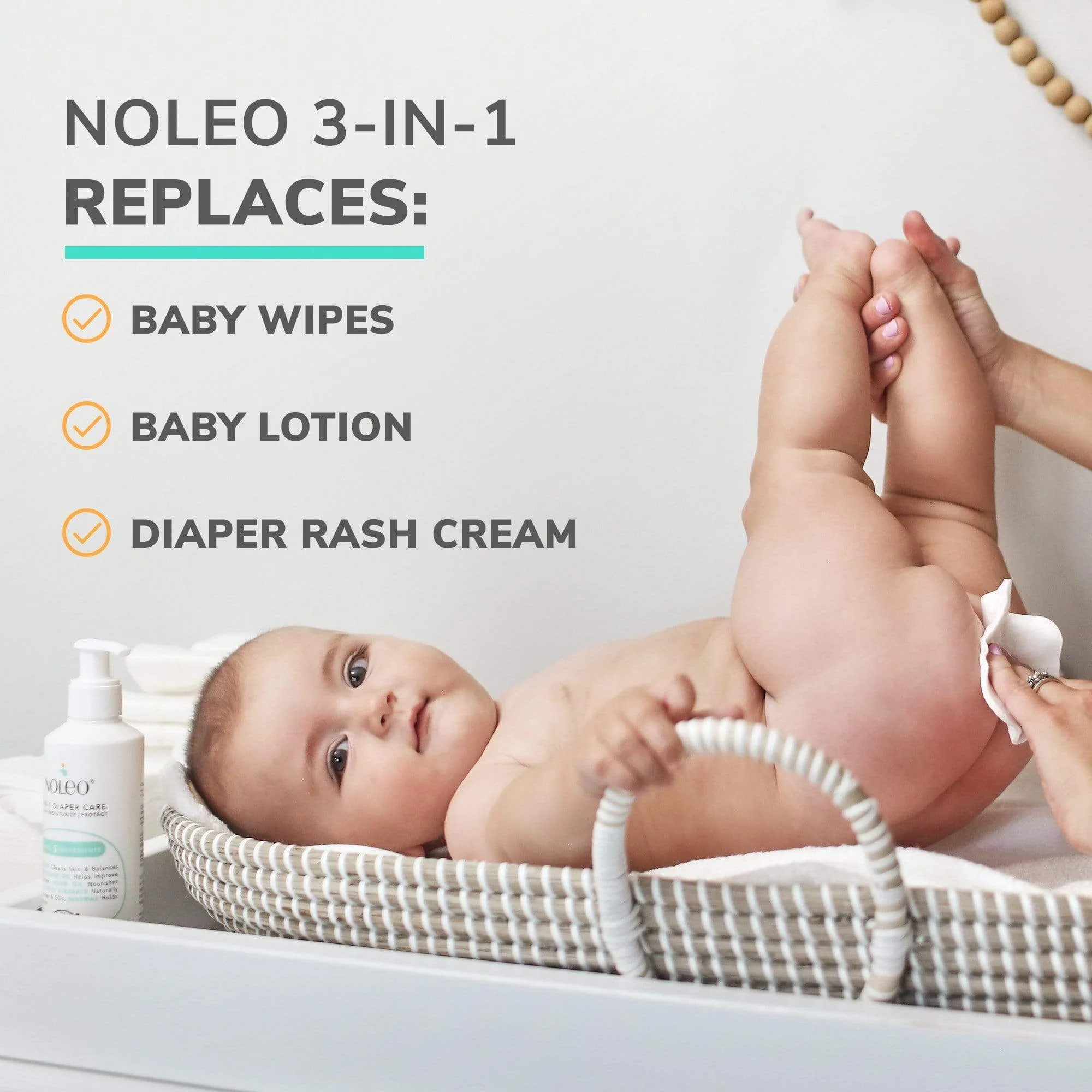 NOLEO DUO: 3-in-1 Diaper Rash Cream & Large Cotton Pads - Image 3