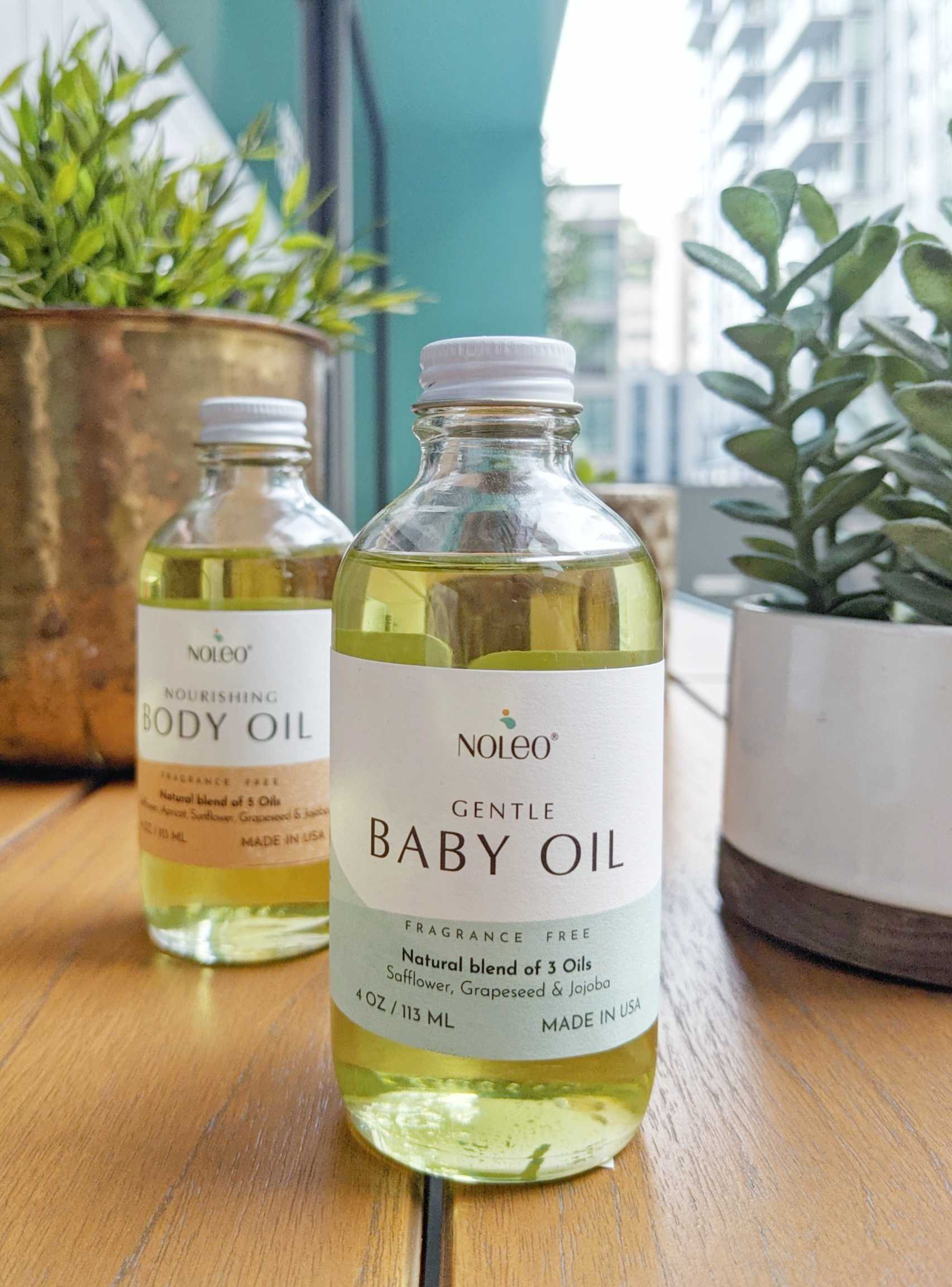 NOLEO Gentle Baby Oil – Natural Massage Oil for Babies | Soothes, Relaxes & Nourishes Delicate Skin | 4oz Glass Bottle - Image 4