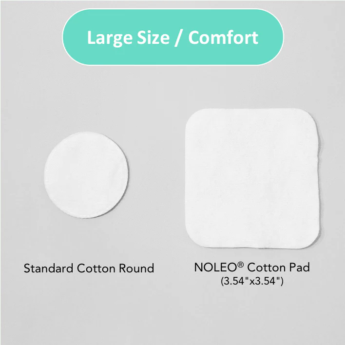NOLEO Organic Cotton Pads - Large 3.54"x3.54" - Image 4