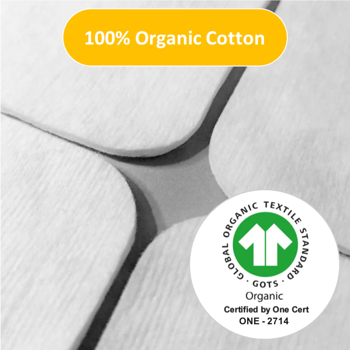 NOLEO Organic Cotton Pads - Large 3.54"x3.54" - Image 6