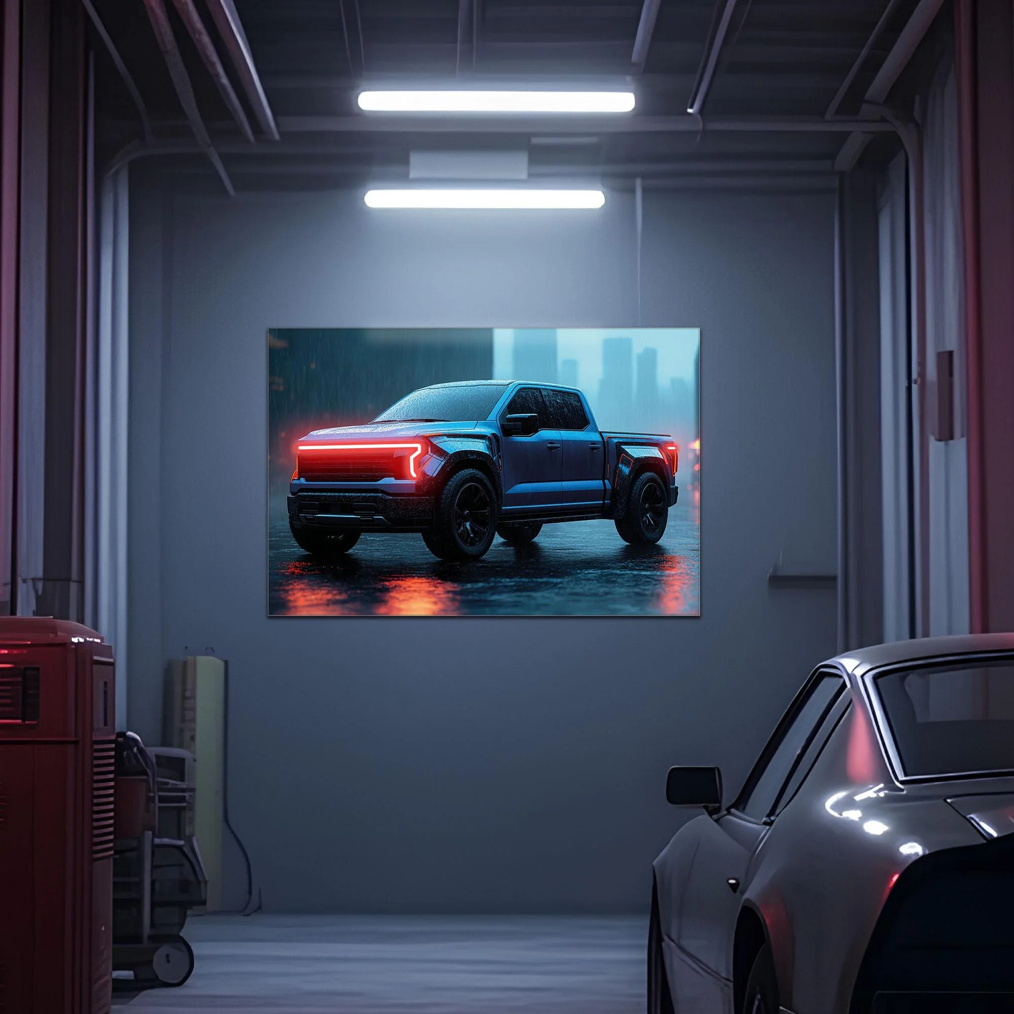 Pickup Truck Neon Wall Art – UV Printed LED Plexiglass Sign for Garage or Workshop Decor | Car Enthusiast Gift | Free Shipping - Image 2