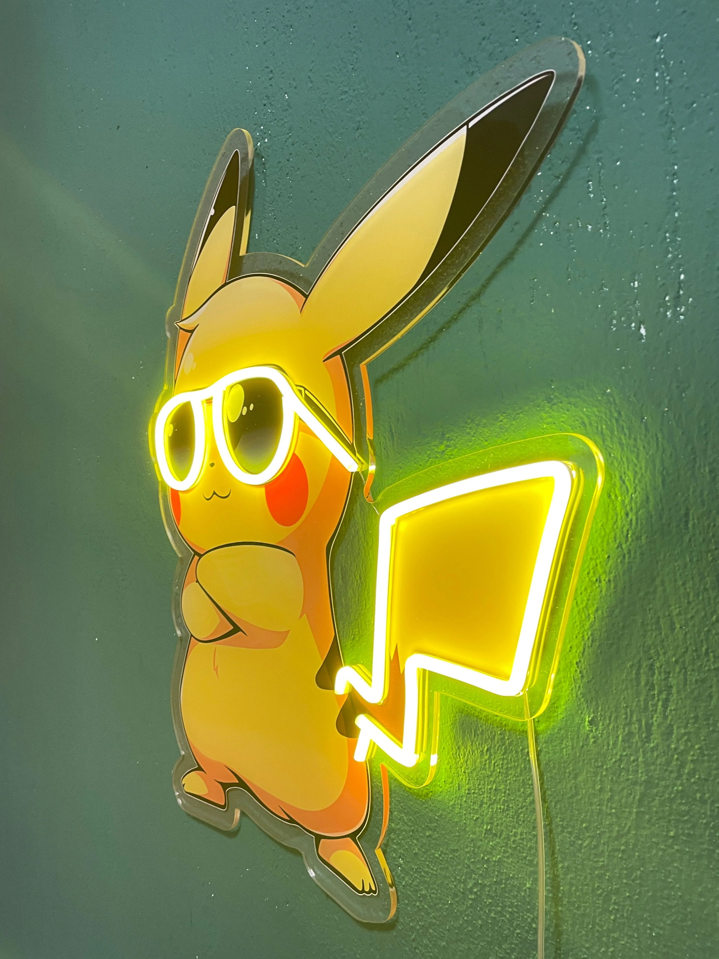 Pikachu Neon Sign, Uv Print Neon, Pokemon Wall Decor, Uv Print Neon Sign - Image 2