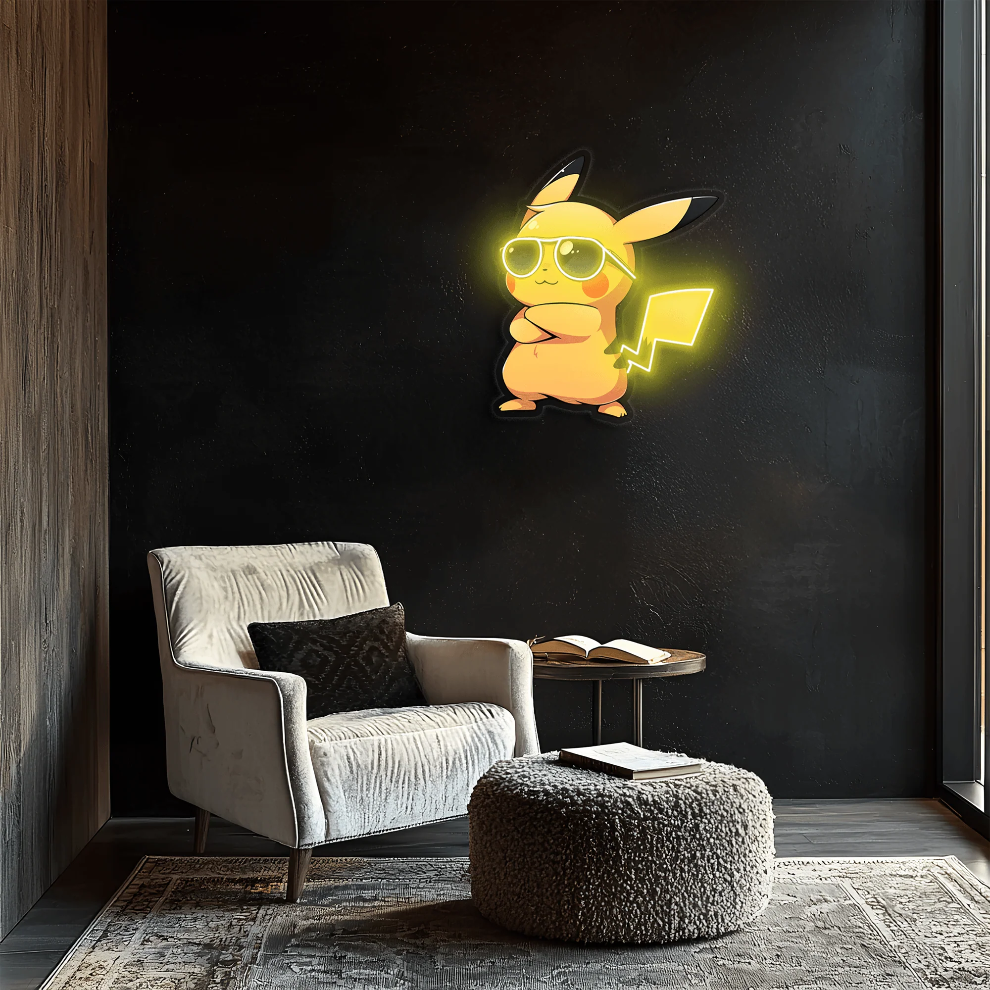 Pikachu Neon Sign, Uv Print Neon, Pokemon Wall Decor, Uv Print Neon Sign - Image 9
