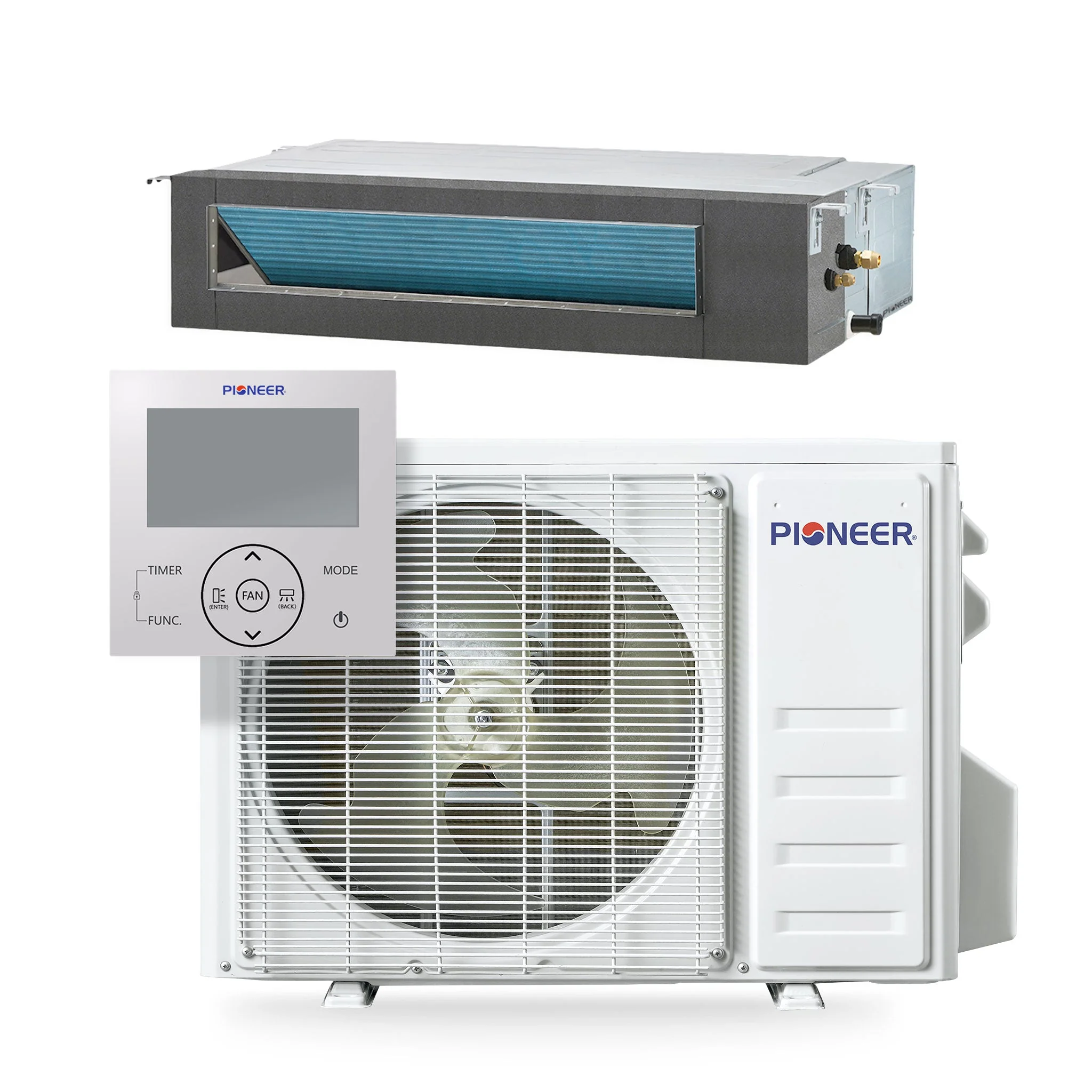 Pioneer® Quantum Ultra™ 11,000 BTU 19 SEER2 230V Ceiling Concealed Ducted Mini-Split Air Conditioner Inverter Heat Pump Full Set - Image 5
