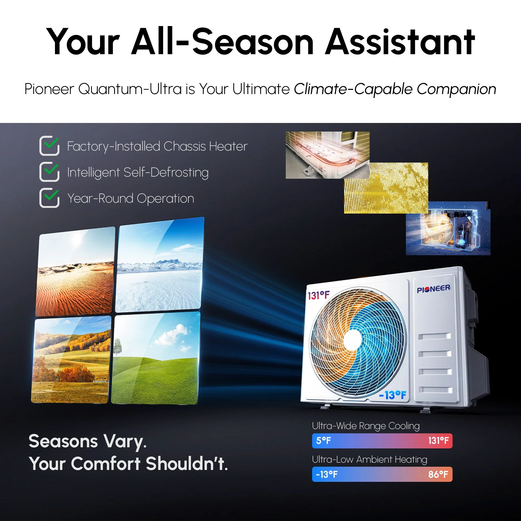 Pioneer® Quantum Ultra™ 12,000 BTU 23 SEER2 115V High-Wall Ductless Energy-Star Mini-Split Air Conditioner Inverter Heat Pump Full Set - Image 10