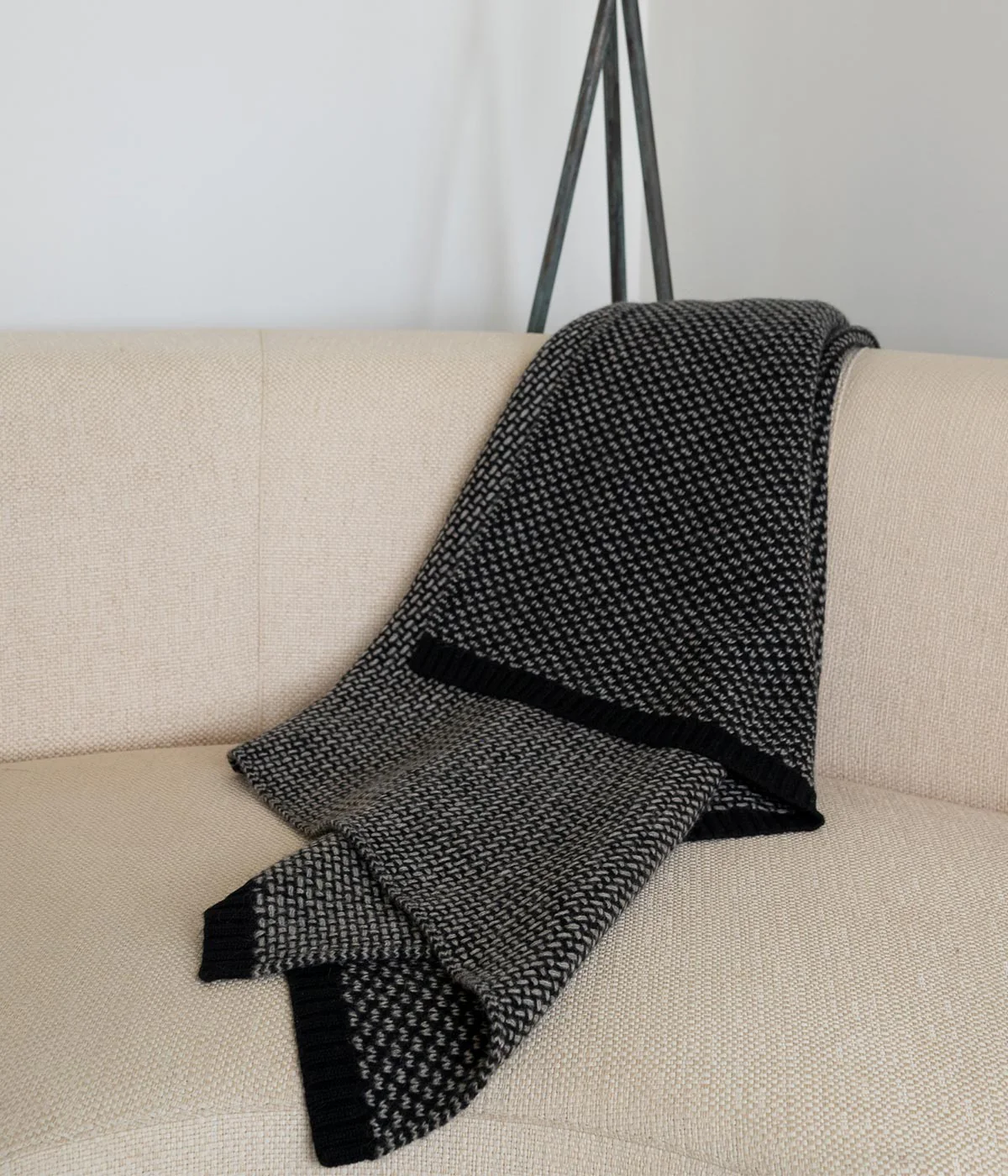 Platinum and Black Yak Down Taiga Throw - Image 6