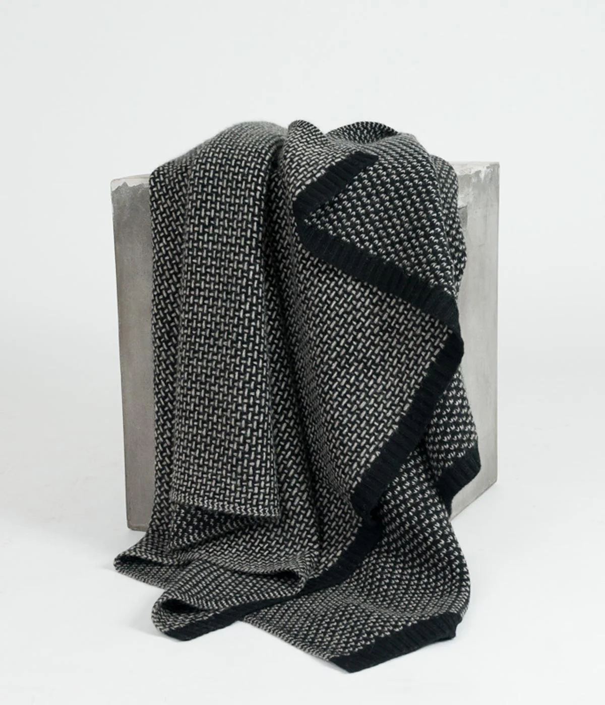 Platinum and Black Yak Down Taiga Throw - Image 7
