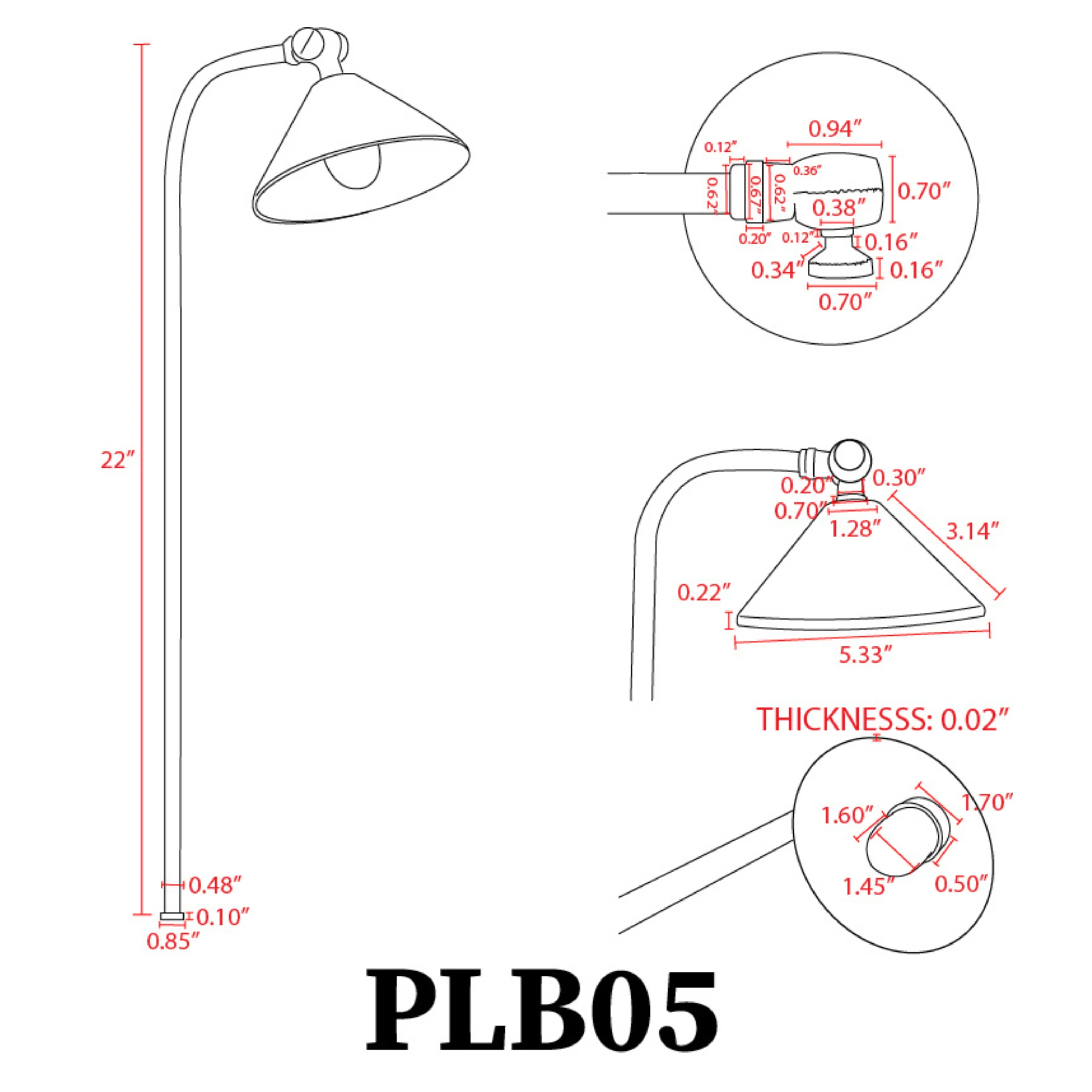 PLB05 LED Low Voltage Landscape Brass Lighting Directional Pathway Light - Image 7