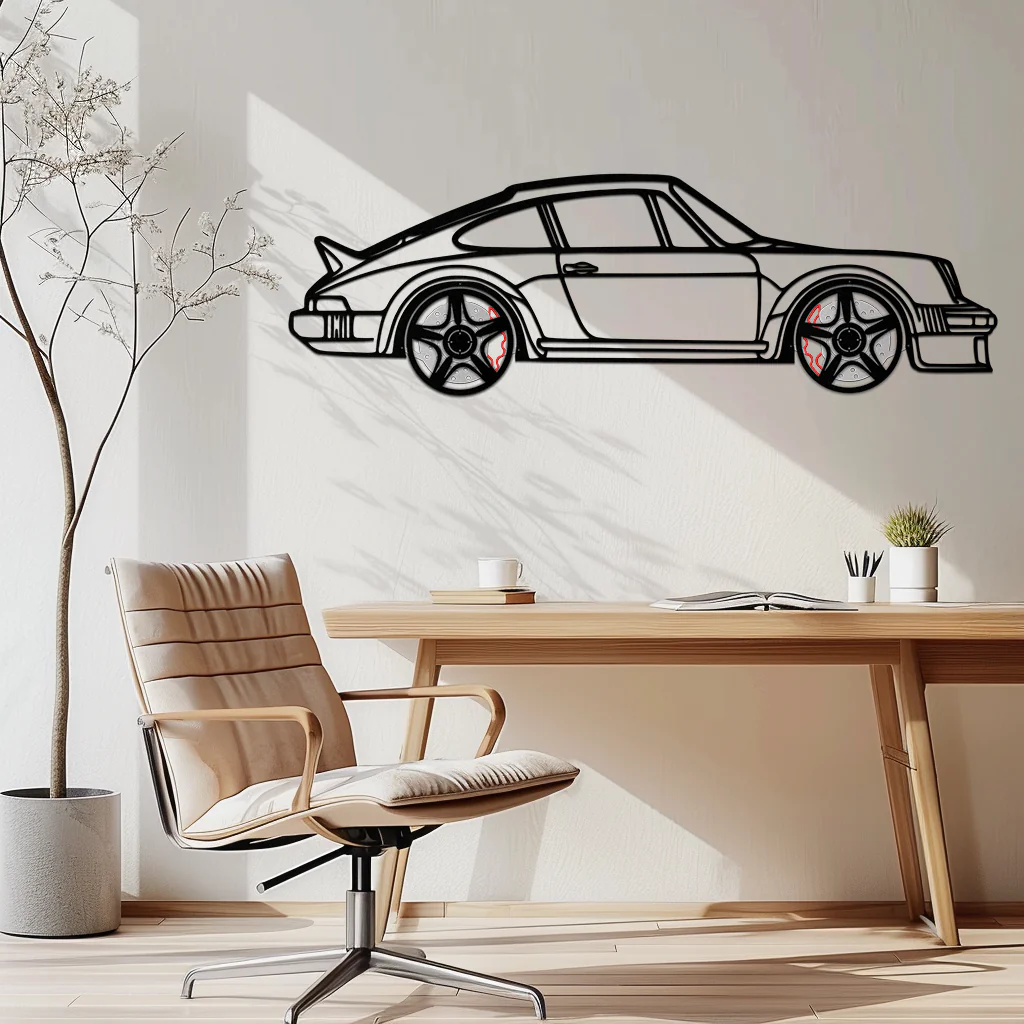 PORSCHE 911 SC Metal Wall Art – Classic Silhouette with Rotating Wheels 🚗✨KAFMEKA060 - Image 8