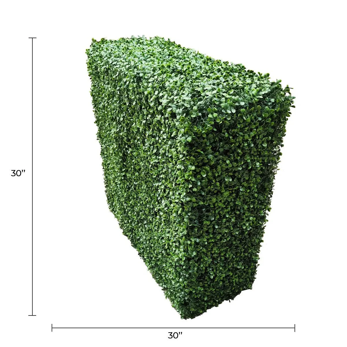 Premium Two Tone Green Artificial Boxwood Hedge 30"L x 30"H Commercial Grade UV Resistant - Image 2