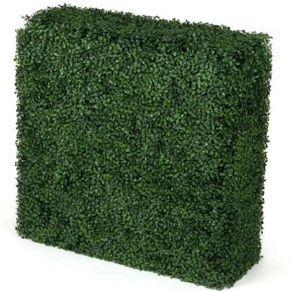 Premium Two Tone Green Artificial Boxwood Hedge 30"L x 30"H Commercial Grade UV Resistant - Image 5