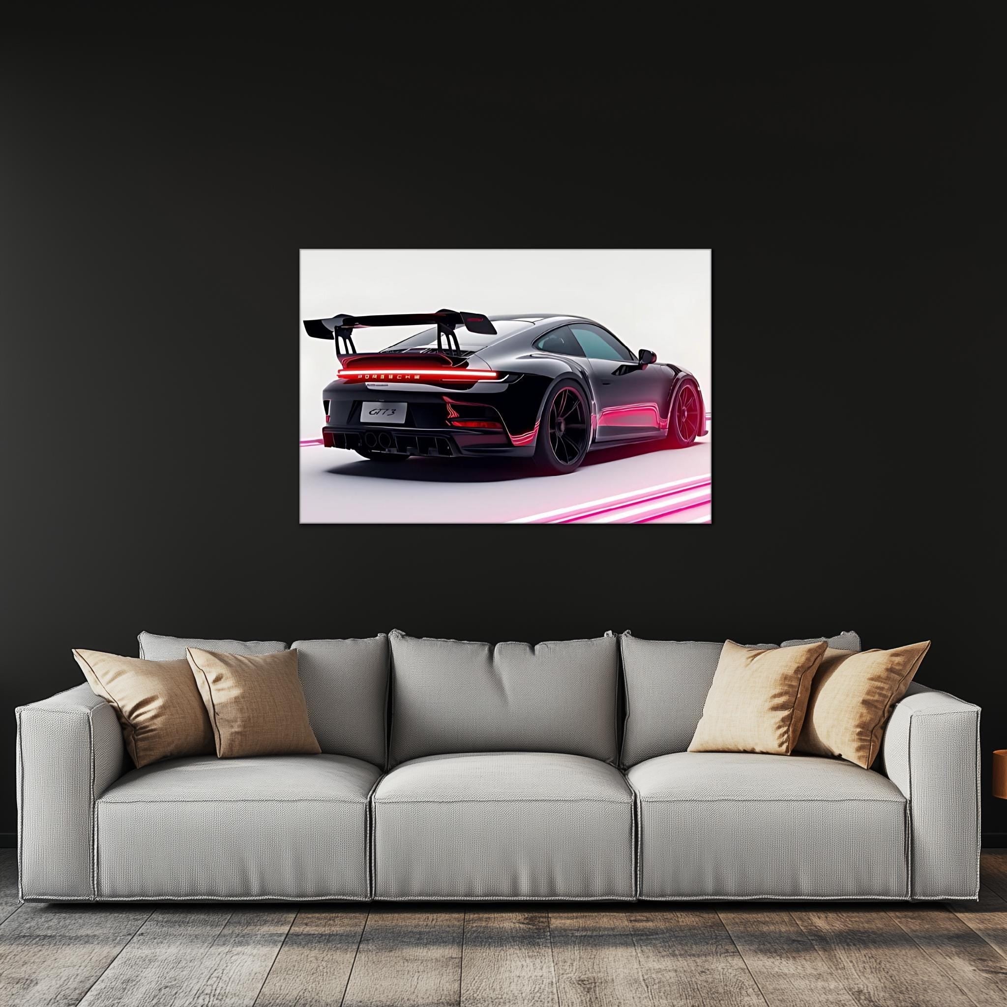 Race Car Neon Wall Art - UV Printed LED Plexiglass Sign for Garage, Man Cave & Track Lovers - Adjustable Light and Free Shipping - Image 5