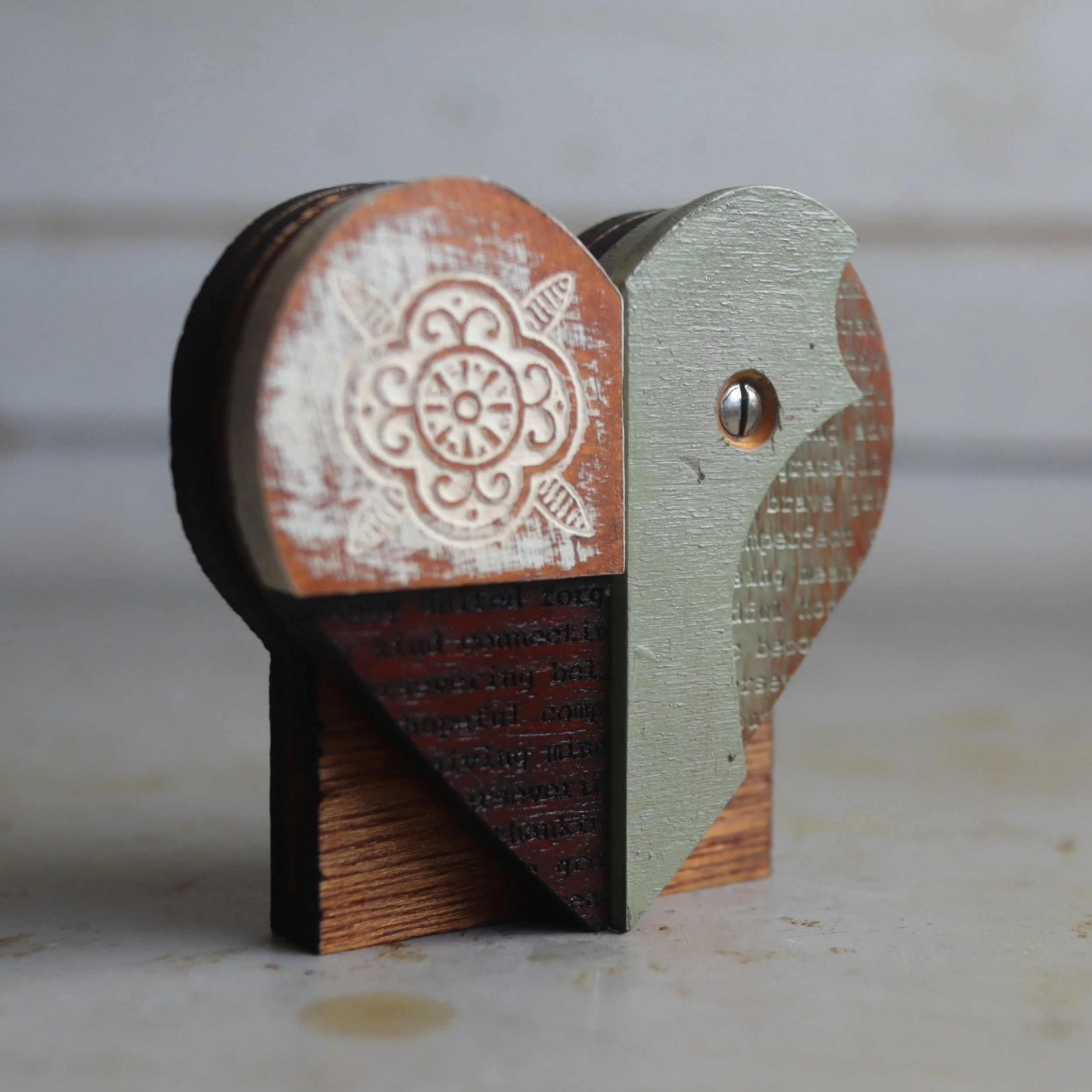 Reclaimed Wooden Heart Emojis - Image 15
