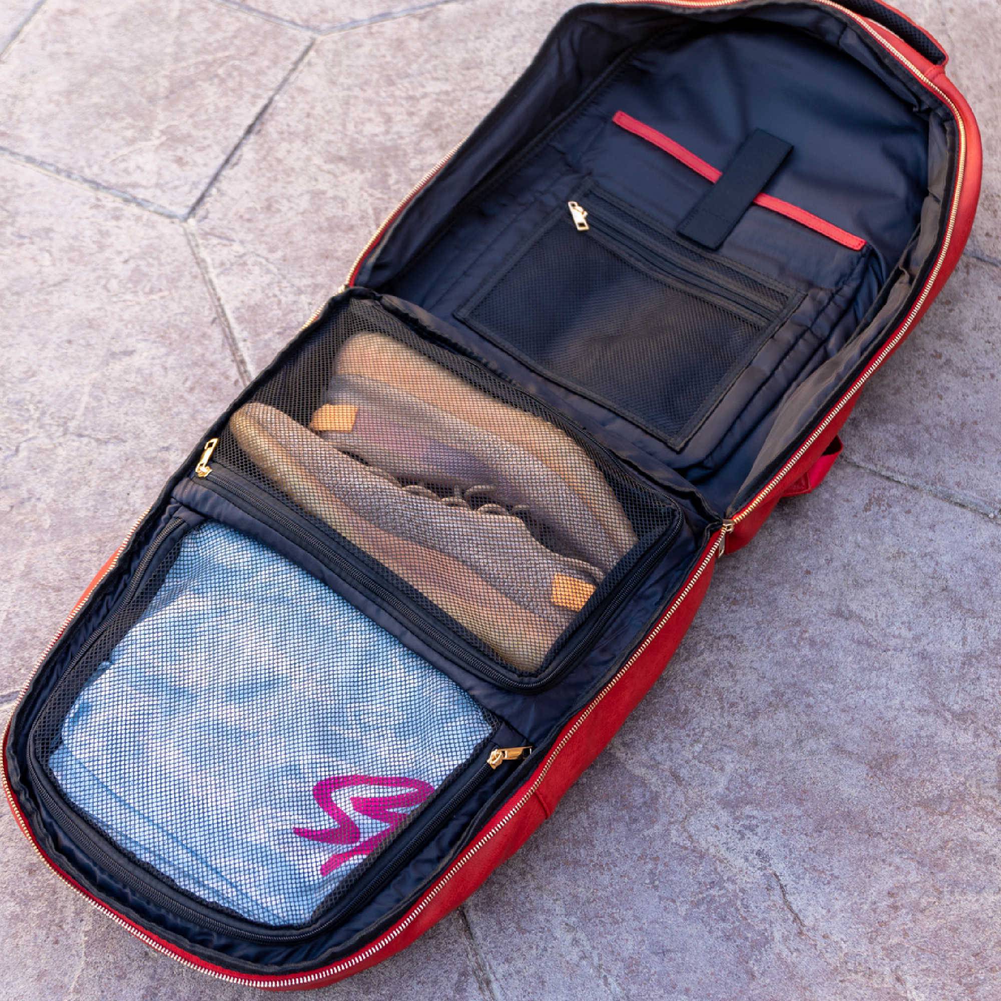 Red Leather Commuter Bag - Image 5