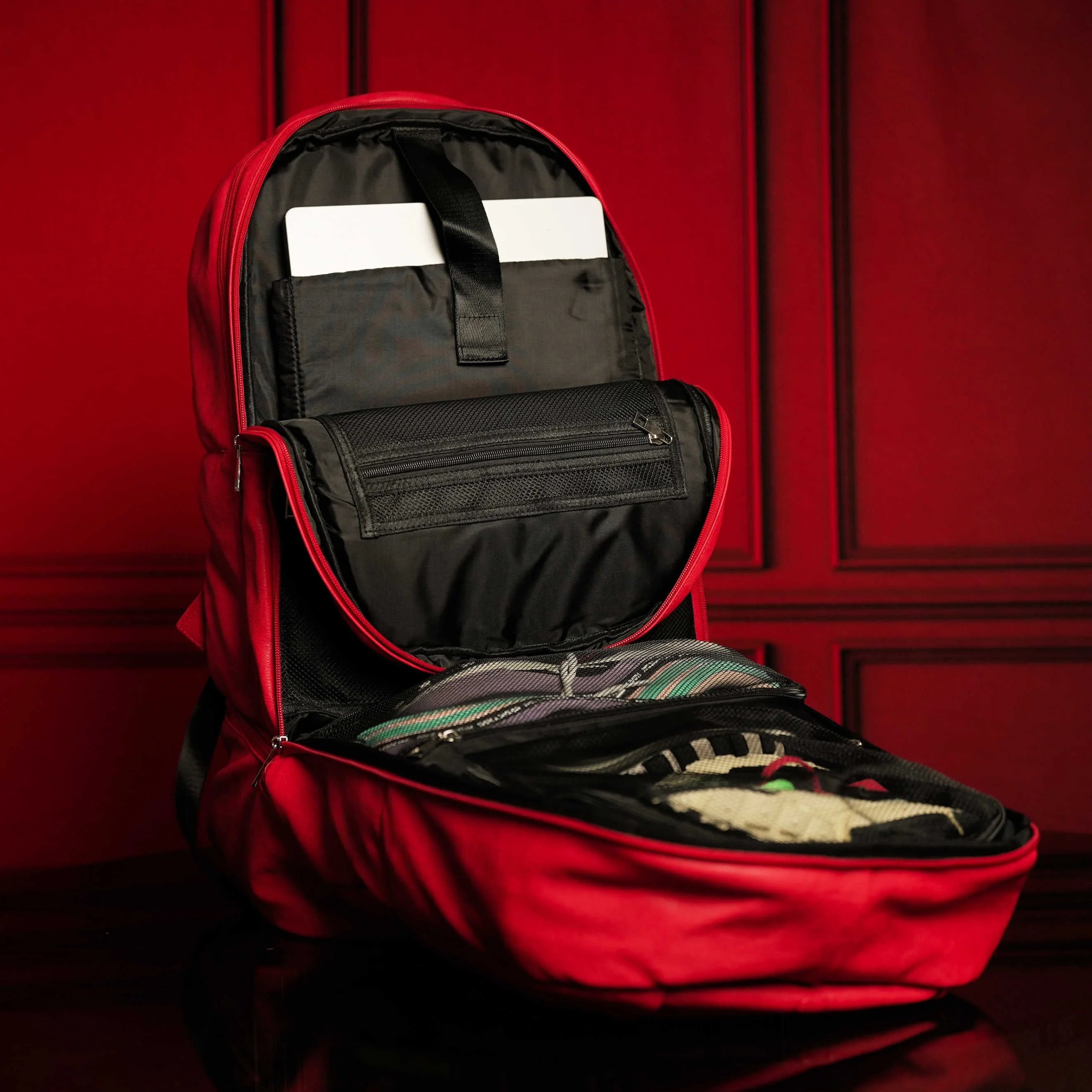 Red Leather Luxury Carry-On Patented Backpack (Only 300 Made) - Image 6