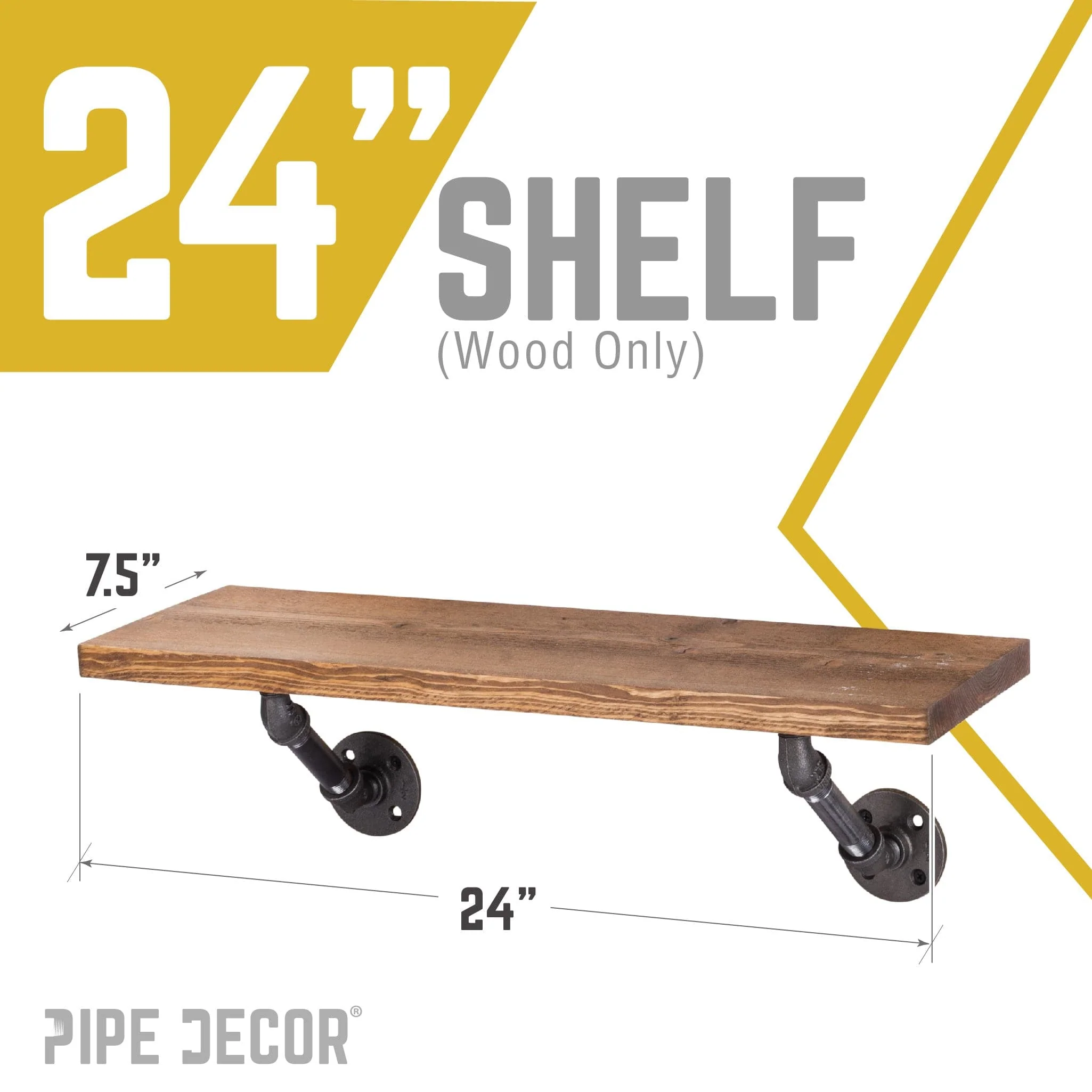 RESTORE Autumn Brown 24 in. Wood Shelf (Wood Only) - Image 3