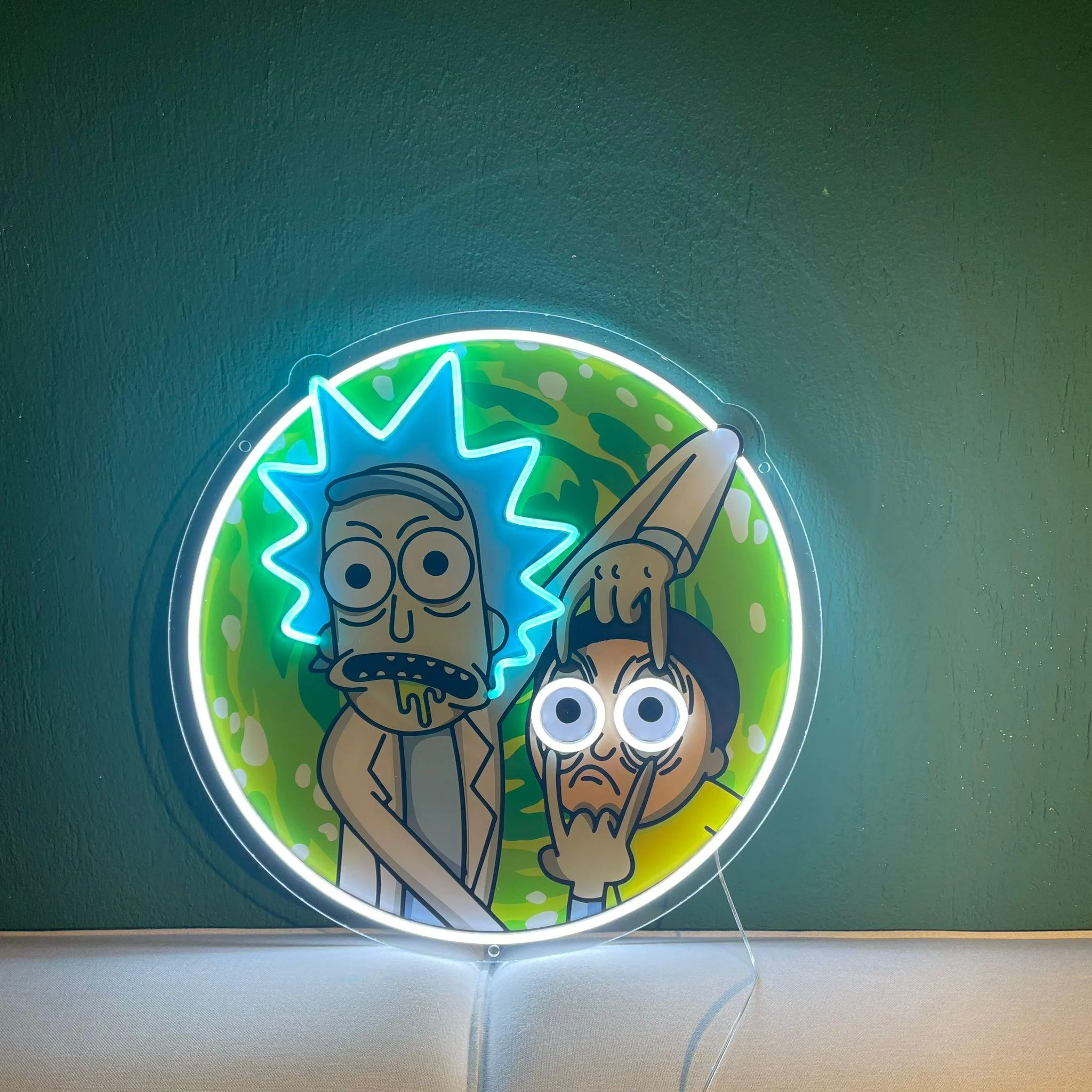 Rick and Morty Neon Sign, Uv Print Neon, Rick and Morty Wall Decor, Uv Print Neon Sign - Image 2