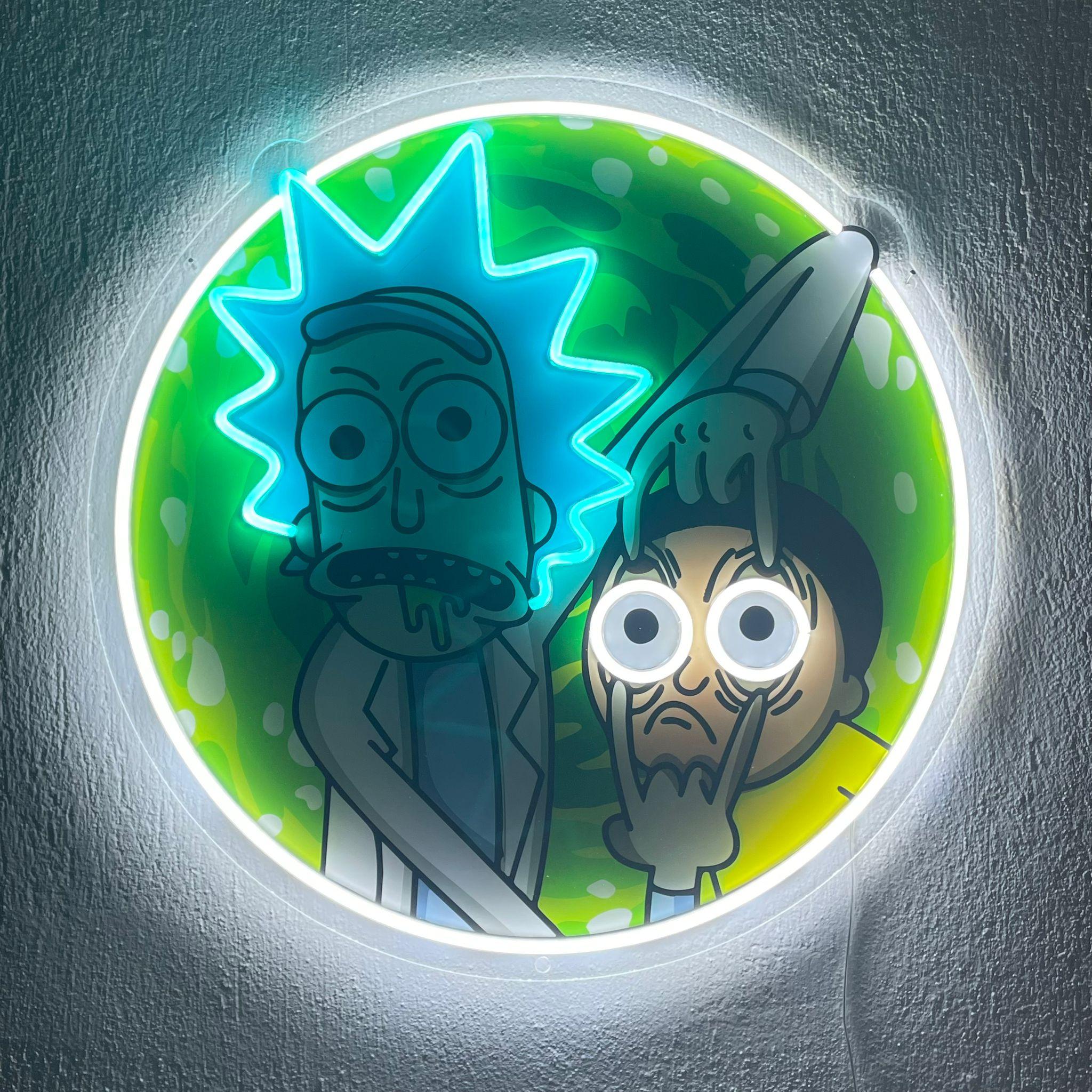 Rick and Morty Neon Sign, Uv Print Neon, Rick and Morty Wall Decor, Uv Print Neon Sign - Image 5