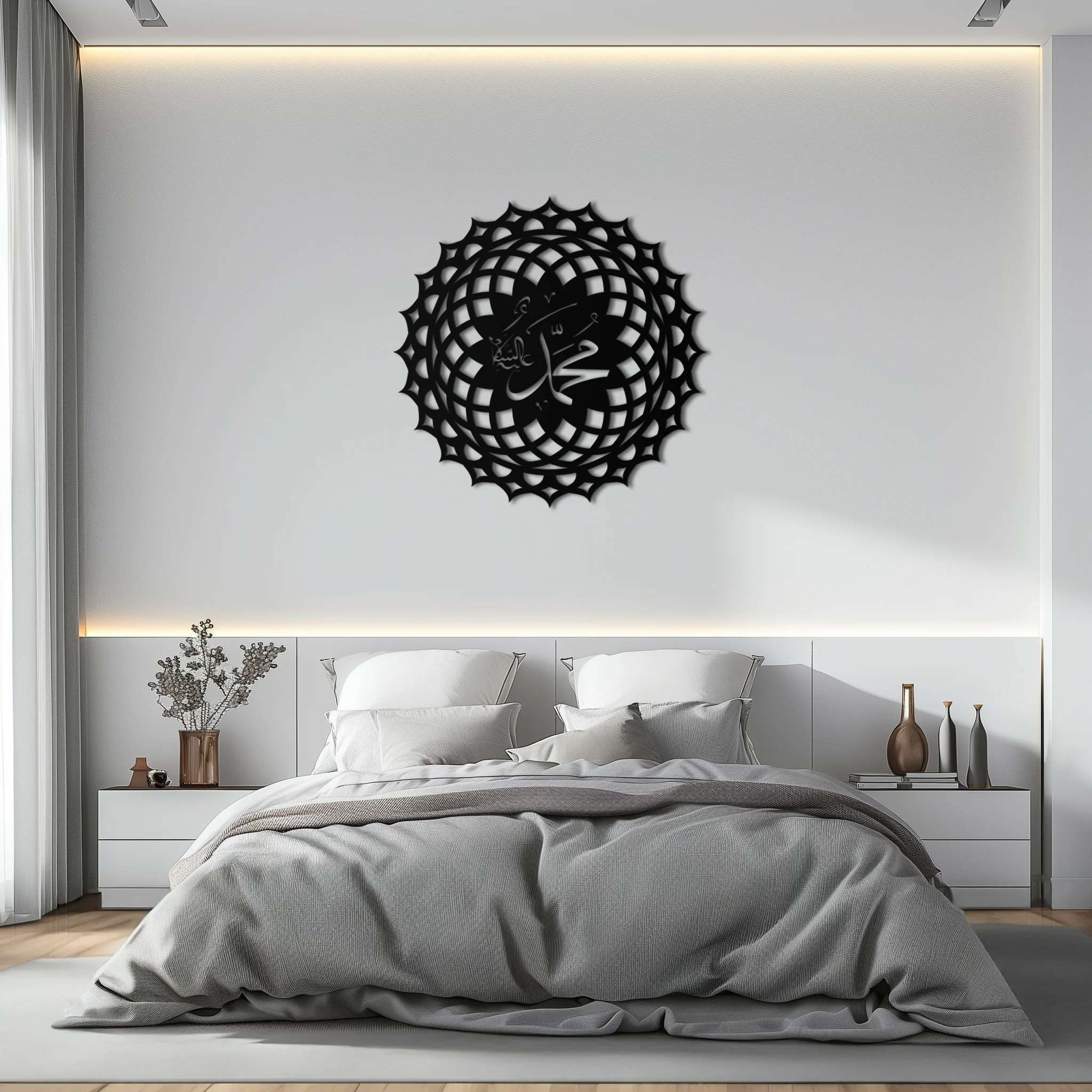 Sacred Muhammad Metal Wall Art - Elegant Islamic Calligraphy Decor - KAF070 - Image 6