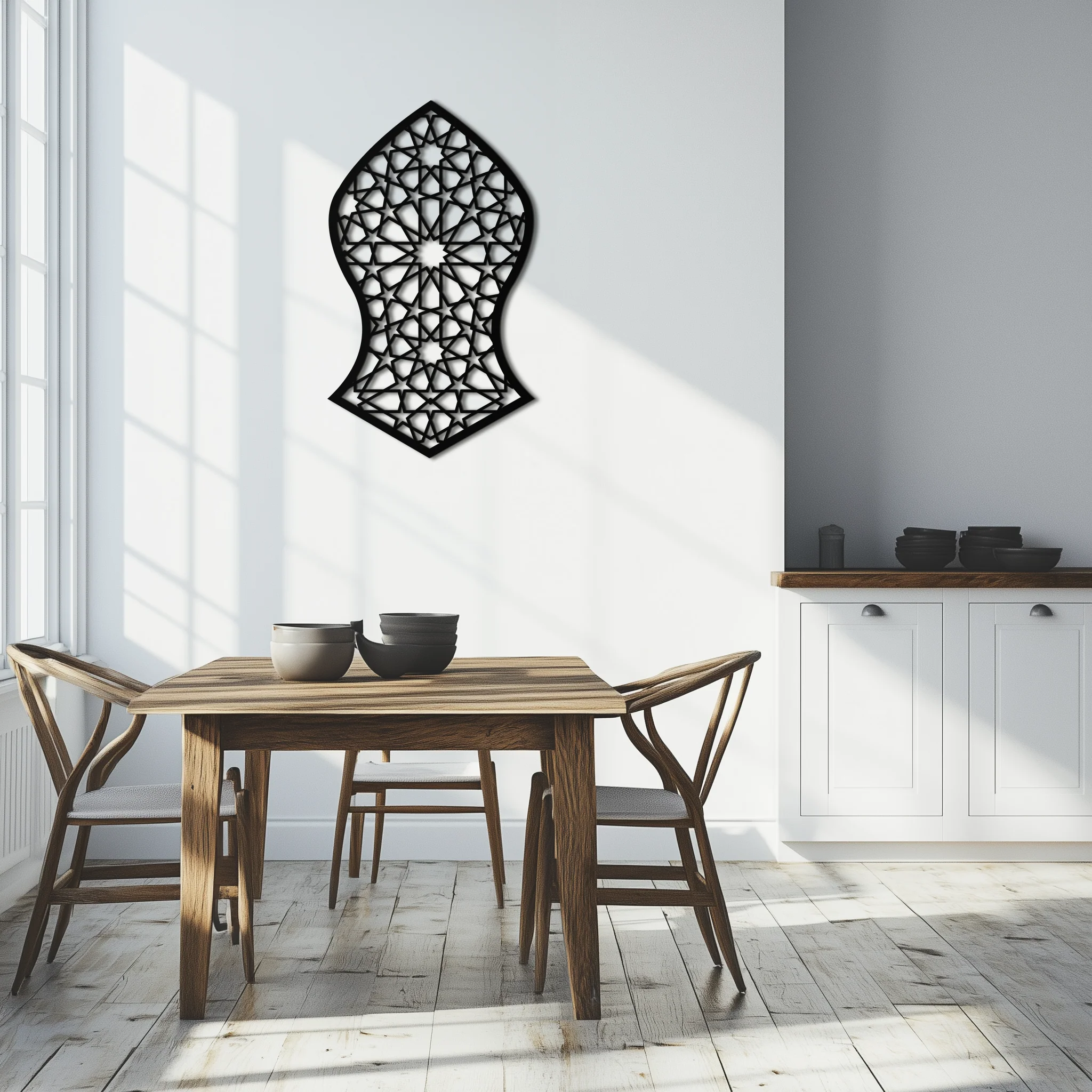 Seljuk Pattern Metal Wall Art – Timeless Geometric Elegance - KAF245 - Image 2
