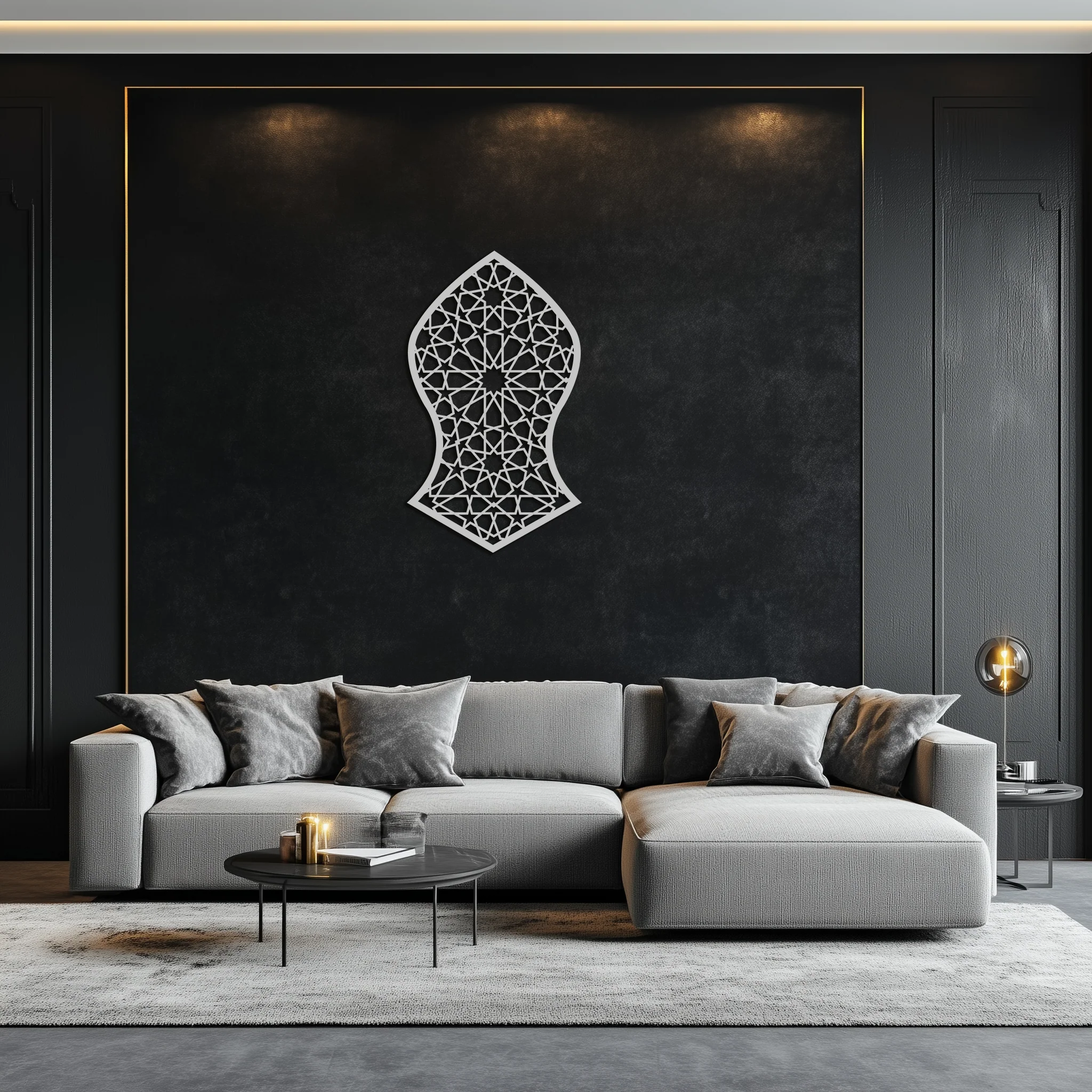 Seljuk Pattern Metal Wall Art – Timeless Geometric Elegance - KAF245 - Image 3